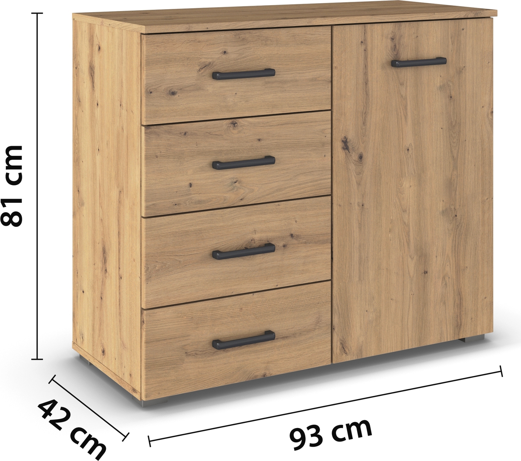 rauch Kombikommode »Maika«, Breite 93 cm, 1 Tür und 4 Schubladen mit praktischem Stauraum