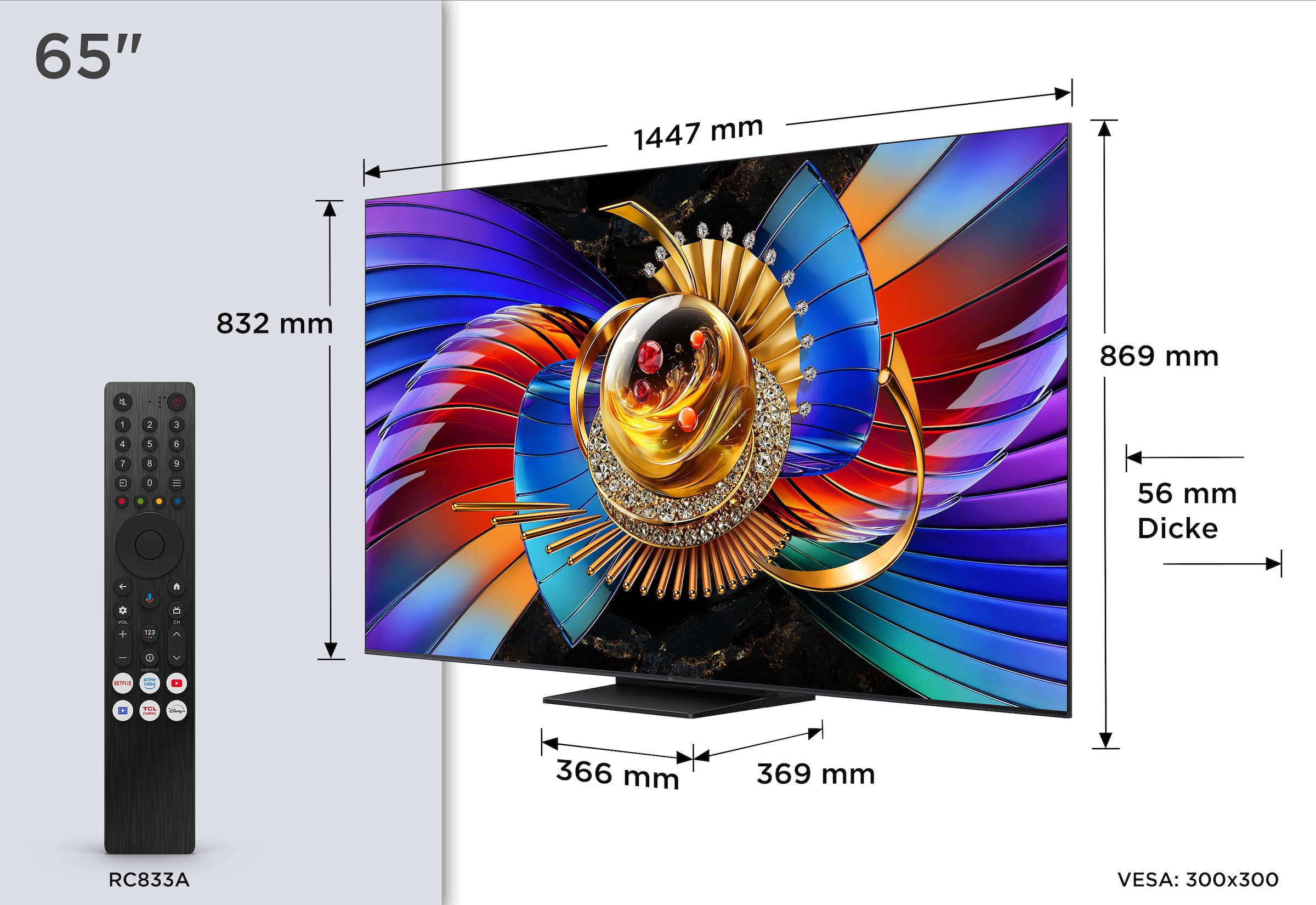 TCL QLED Mini LED-Fernseher »65Q7D ProX1« 164 cm/65 ″