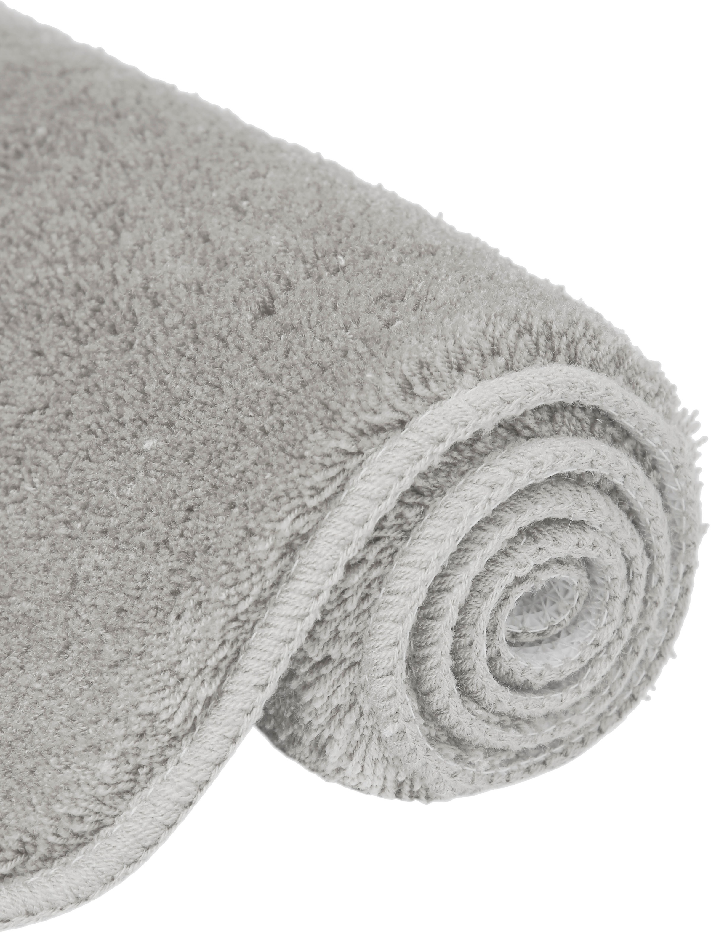my home Badematte »Merida Kurzflor, Badteppich, Badvorleger, Badezimmer Teppich«, rutschhemmend beschichtet, fußbodenheizungsgeeignet-schnell trocknend-strapazierfähig, Badematten, Uni Farben, als halbrund und rechteckig erhältlich