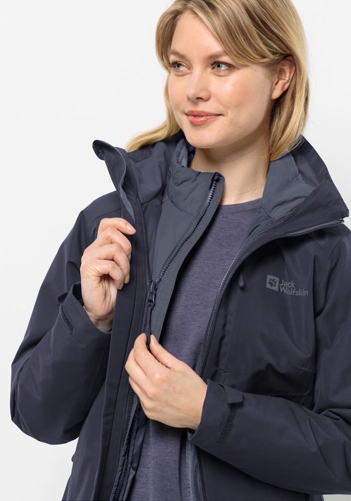 Jack Wolfskin 3-in-1-Funktionsjacke »BERGLAND 3IN1 JKT W«, mit Kapuze