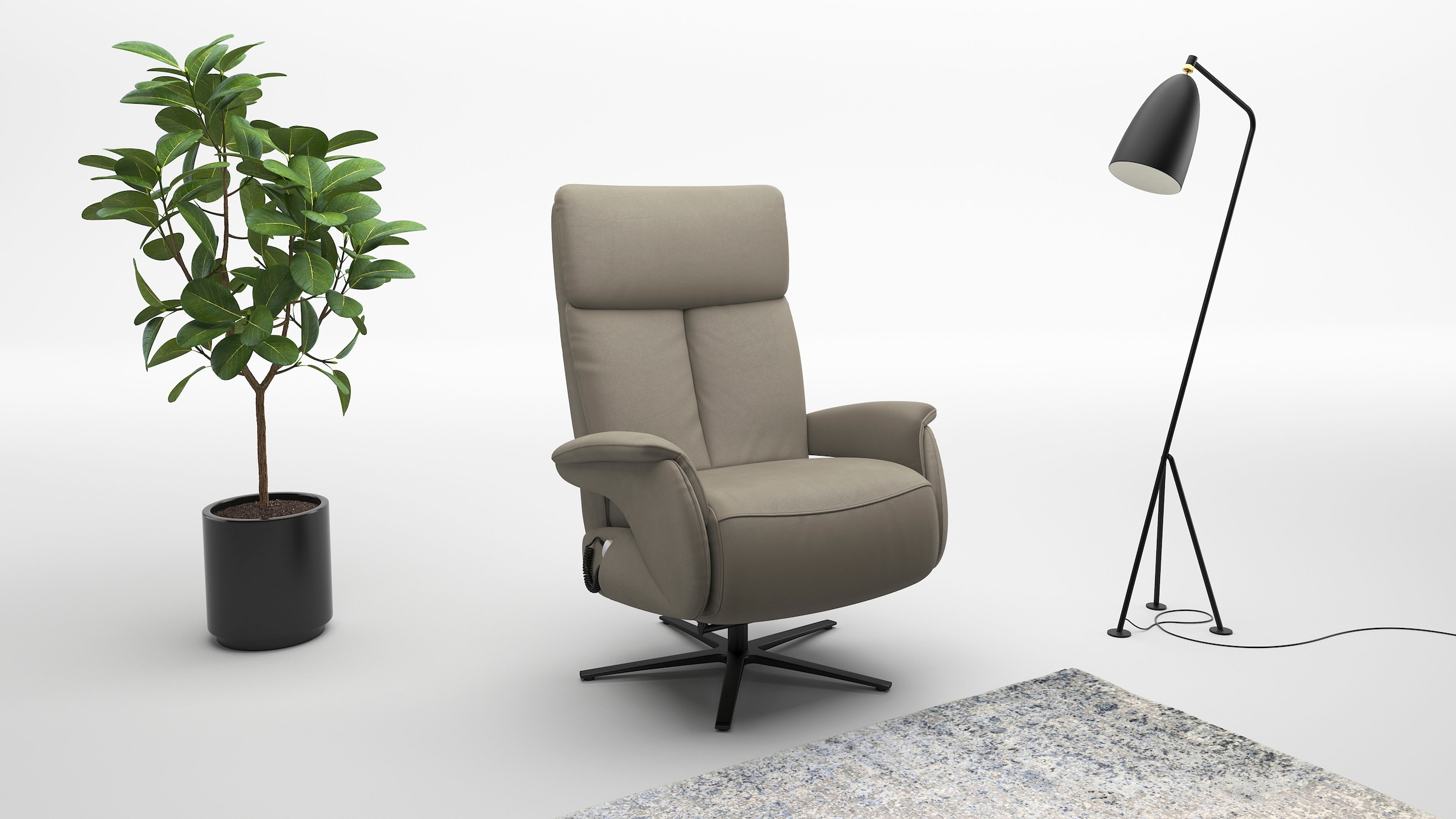 sit&more TV-Sessel »Triple Seven mit Kopfteilver, Drehfunktion, Herz-Waage & Relaxfunktion« Ergonomie M: elektr. Fußstütze & Rückenlehne