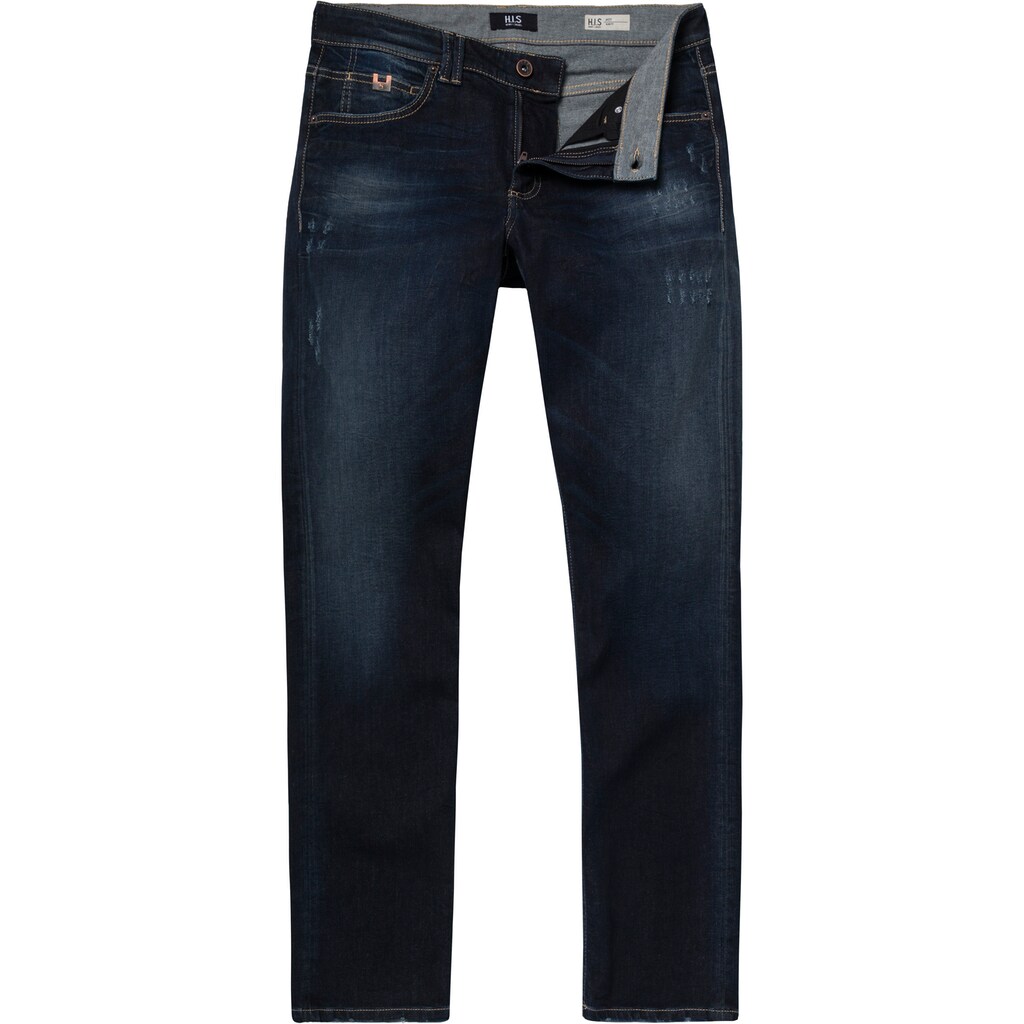 H.I.S Slim-fit-Jeans »PITT«, Ökologische, wassersparende Produktion durch Ozon Wash