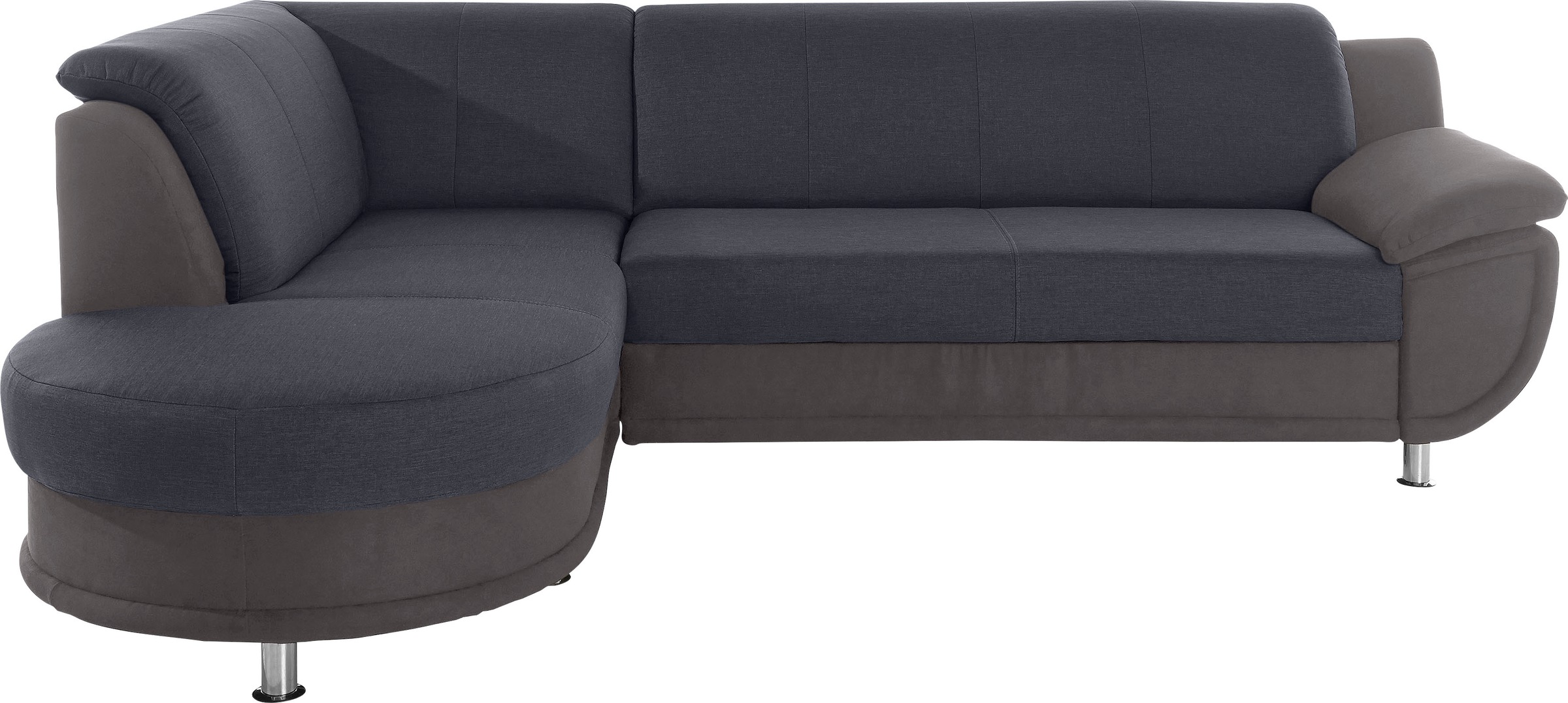 TRENDMANUFAKTUR Ecksofa »Rondo 3, zeitlos und bequem, Materialmix, breite A günstig online kaufen
