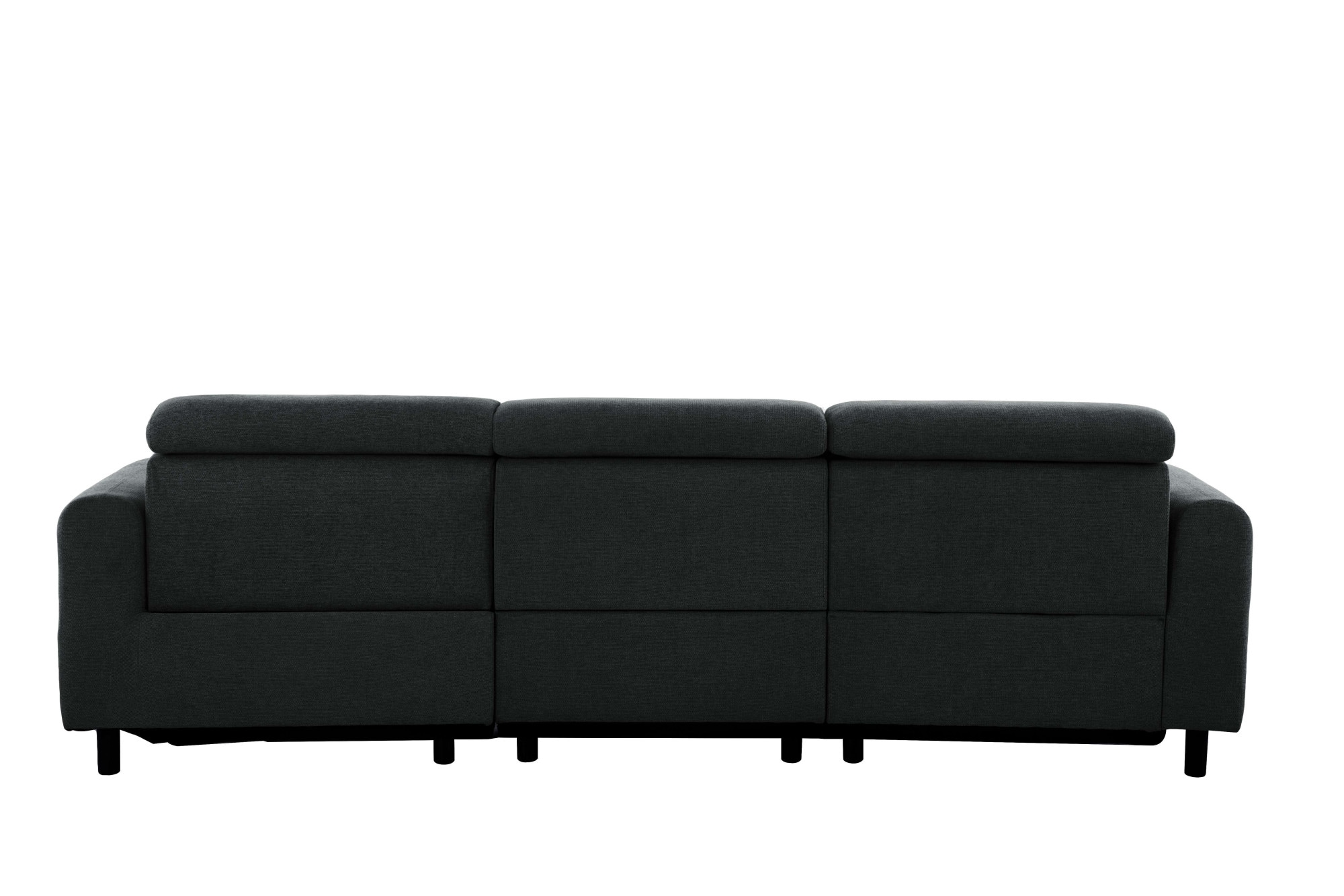 Home affaire Ecksofa »SKAANE Struktur, L-Form, 274 cm, manuelle u. elektrische Funktion,«, rundes Design, Kopfteilverstellung, Federkernpolsterung