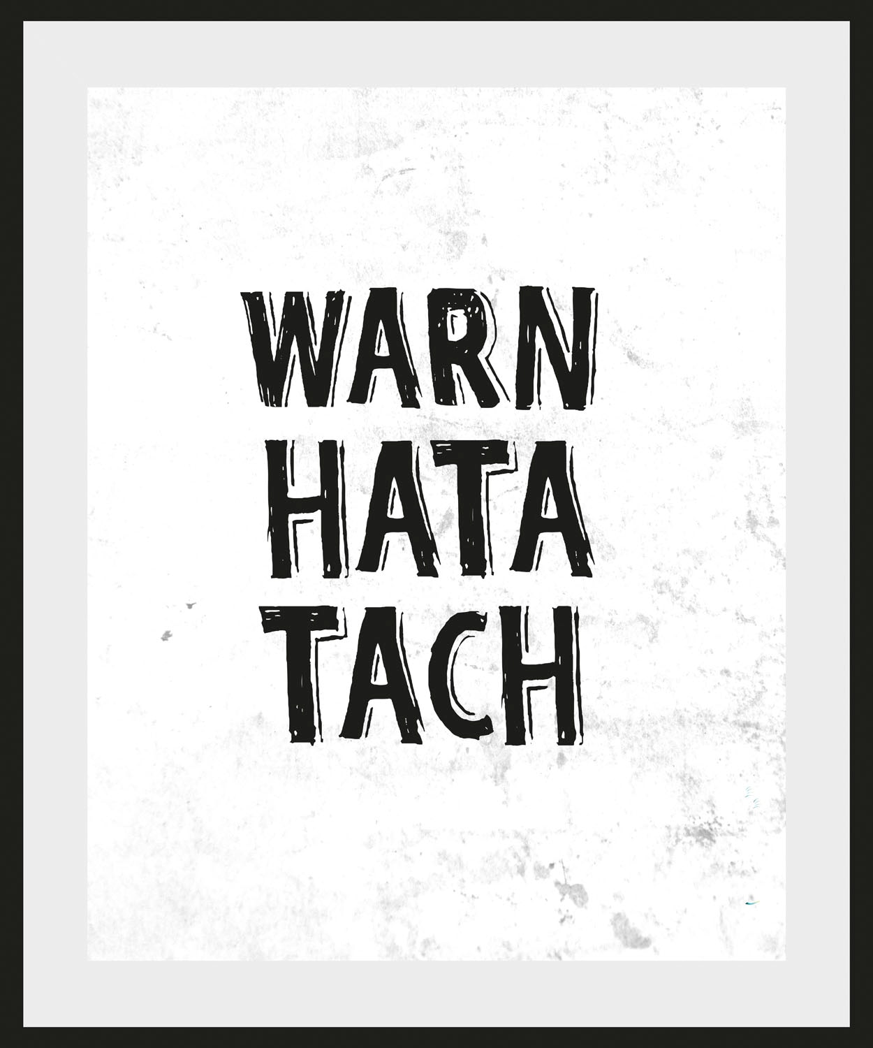 queence Bild »WARN HATA TACH« Humor | Pferde | Pferdebilder | Schriftzug | Schwarz-Weiß | Sprüche & Texte 1 Stk. tlg. HD Premium Poster-Druck inkl. Holzrahmen