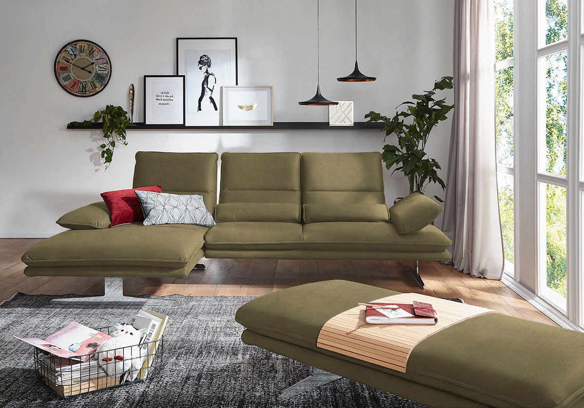 W.SCHILLIG Ecksofa »broadway, Designsofa mit tollem Sitzkomfort, L-Form«, S günstig online kaufen