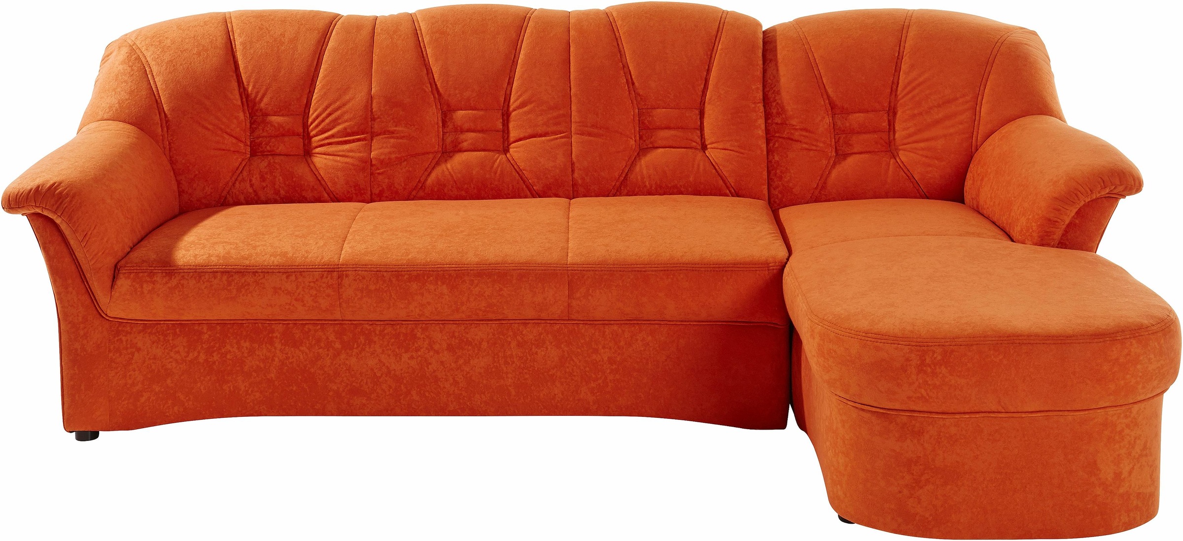DOMO collection Ecksofa »Elva, zeitlose Formensprache, elegante Rückenstepp günstig online kaufen