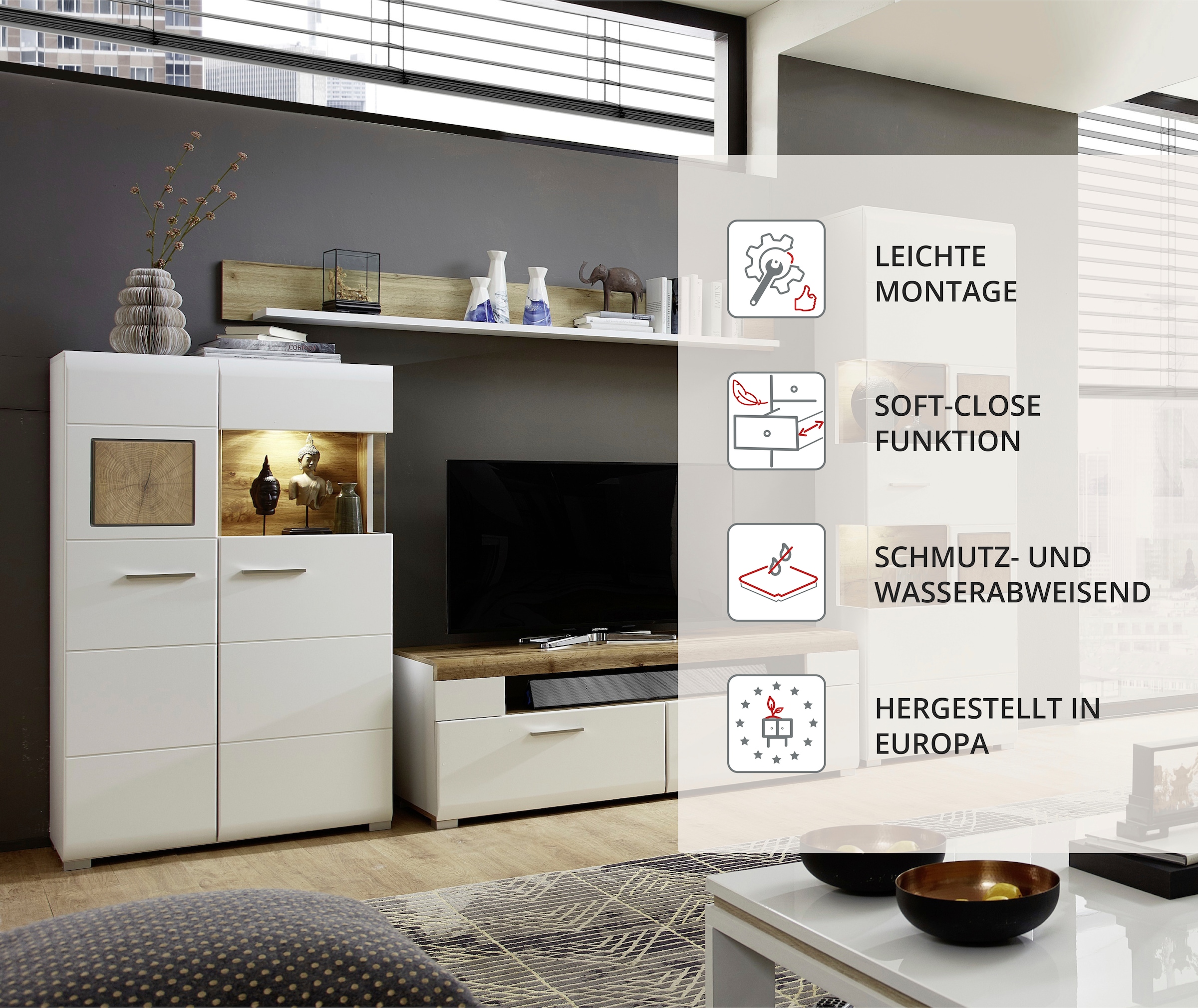 Innostyle Wohnwand »FUN PLUS« 4 Stk. tlg.