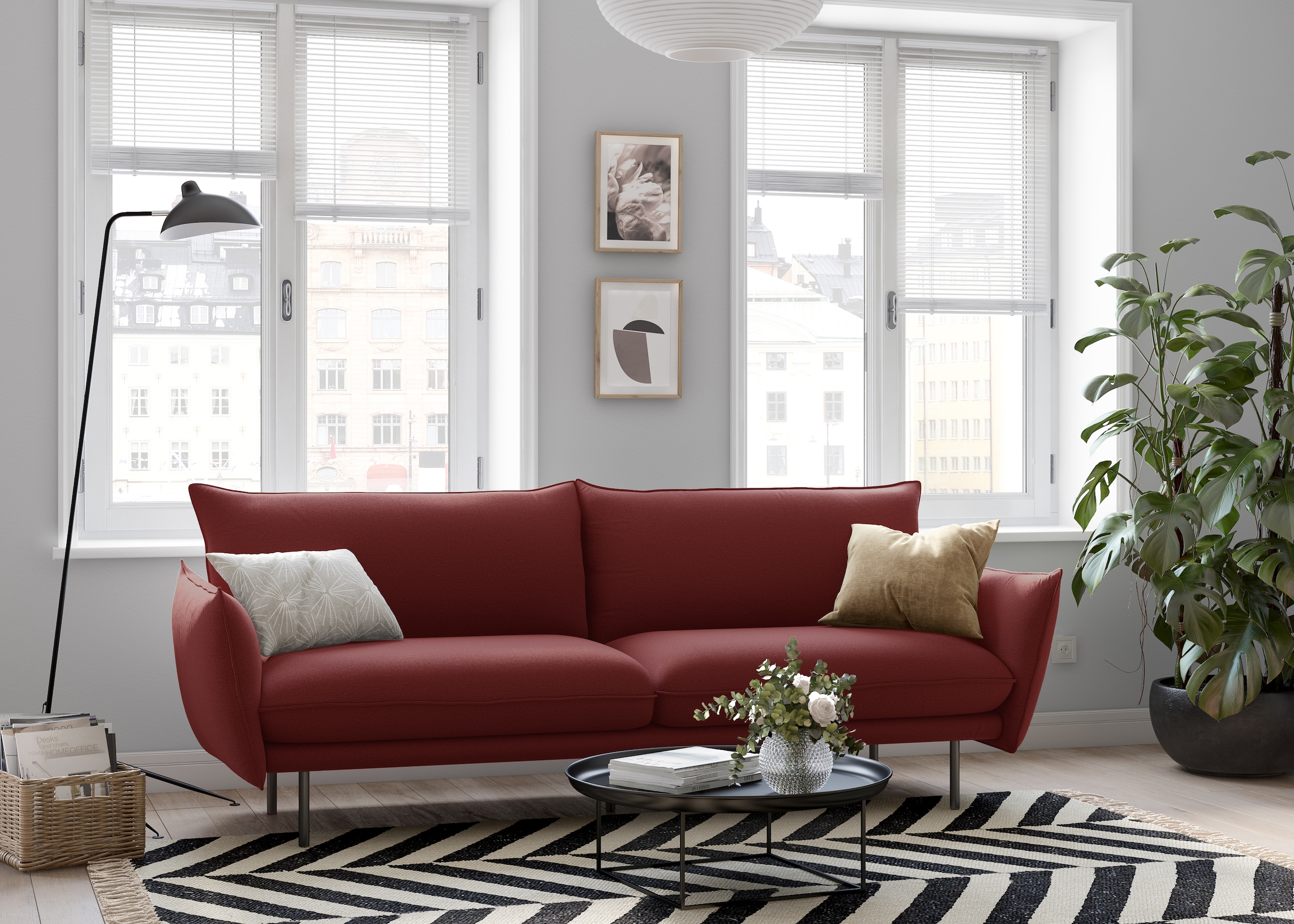 andas 3-Sitzer »Stine«, Besonderes Design durch Kissenoptik und Keder, by Morten Georgsen