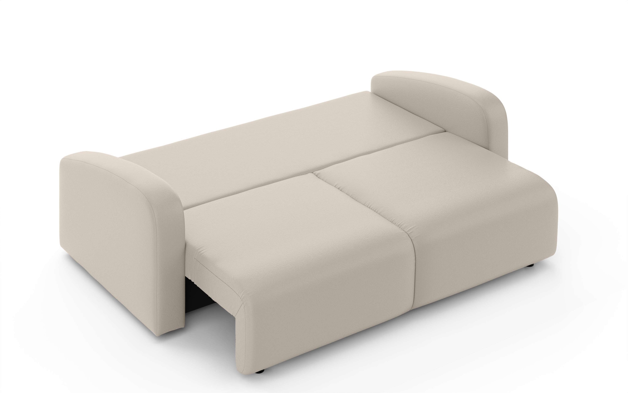 INOSIGN 3-Sitzer »JIGGS wahlweise Schlafsofa mit Bettkasten, Maße B/H/T: 228/96/110 cm«, Sofa mit Wellenunterfederung, enthält 2 Rückenkissen und 2 Zierkissen