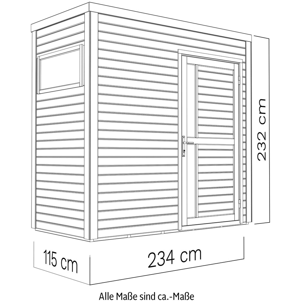 KONIFERA Gartenhaus »Cubus 1«