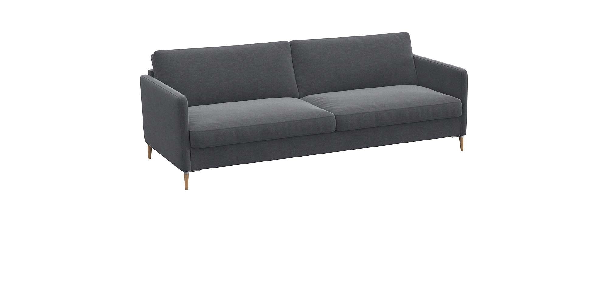 FLEXLUX 3-Sitzer »Fiore, super Sitzkomfort durch Kaltschaum im Sitz«, schmale Armlehnen, Füße Alu+ Eiche
