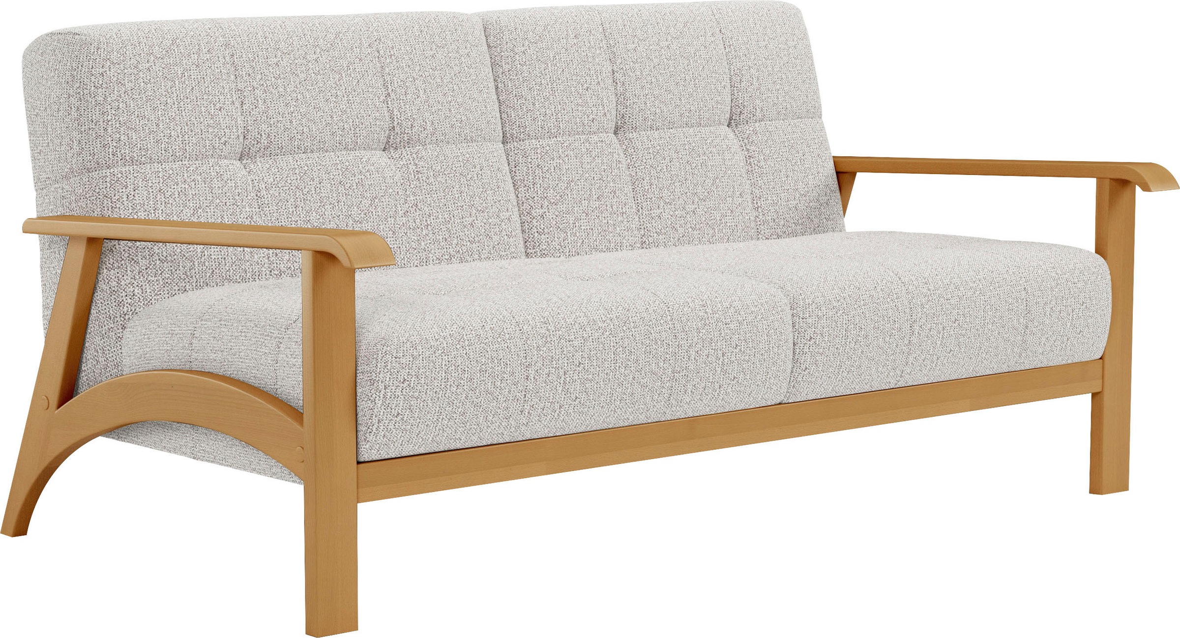 sit&more 2,5-Sitzer »Billund«, Armlehnen aus eichefarbigem Buchenholz, verschiedene Bezüge und Farben