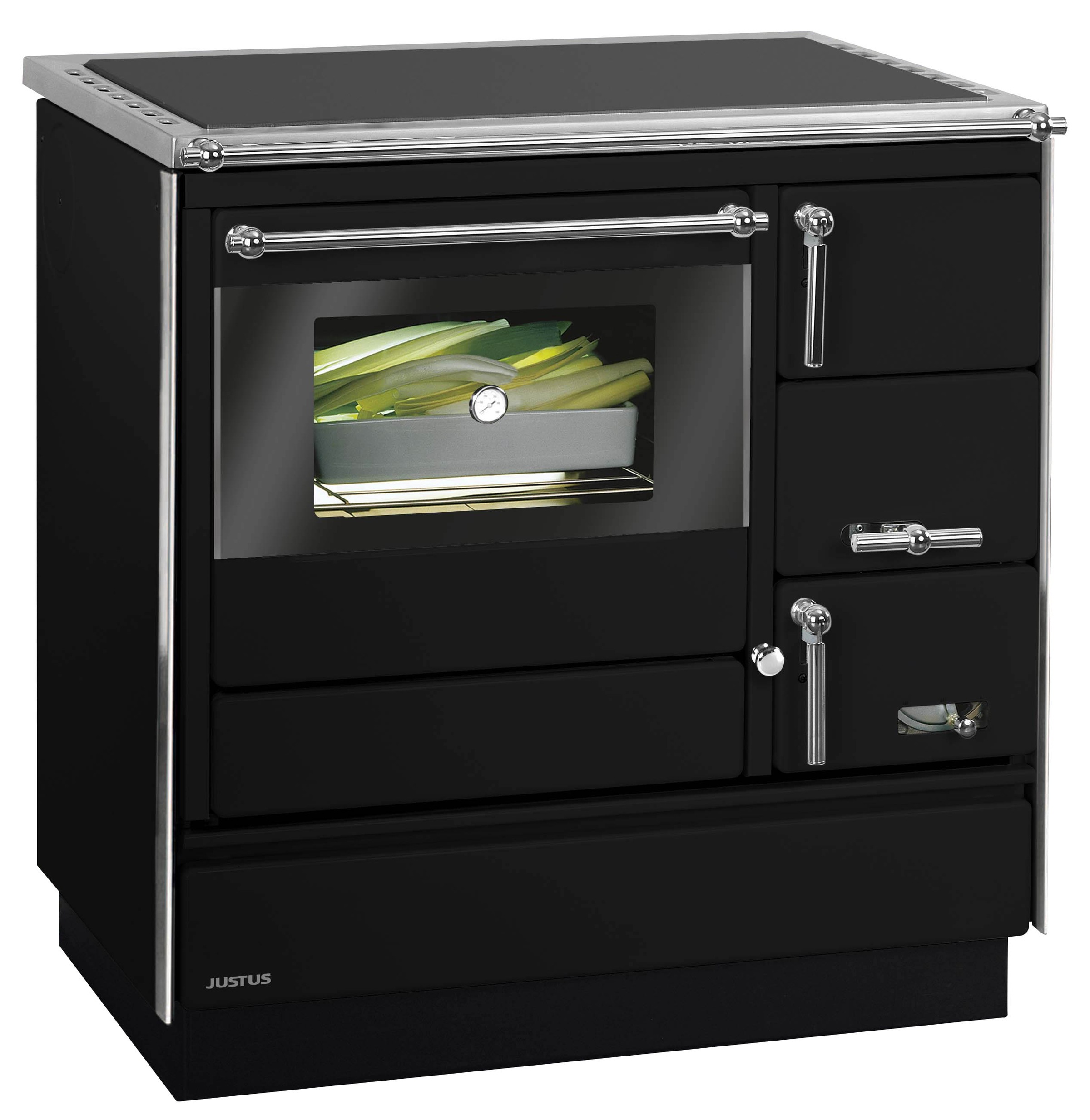JUSTUS Festbrennstoffherd »Linz II« schwarz