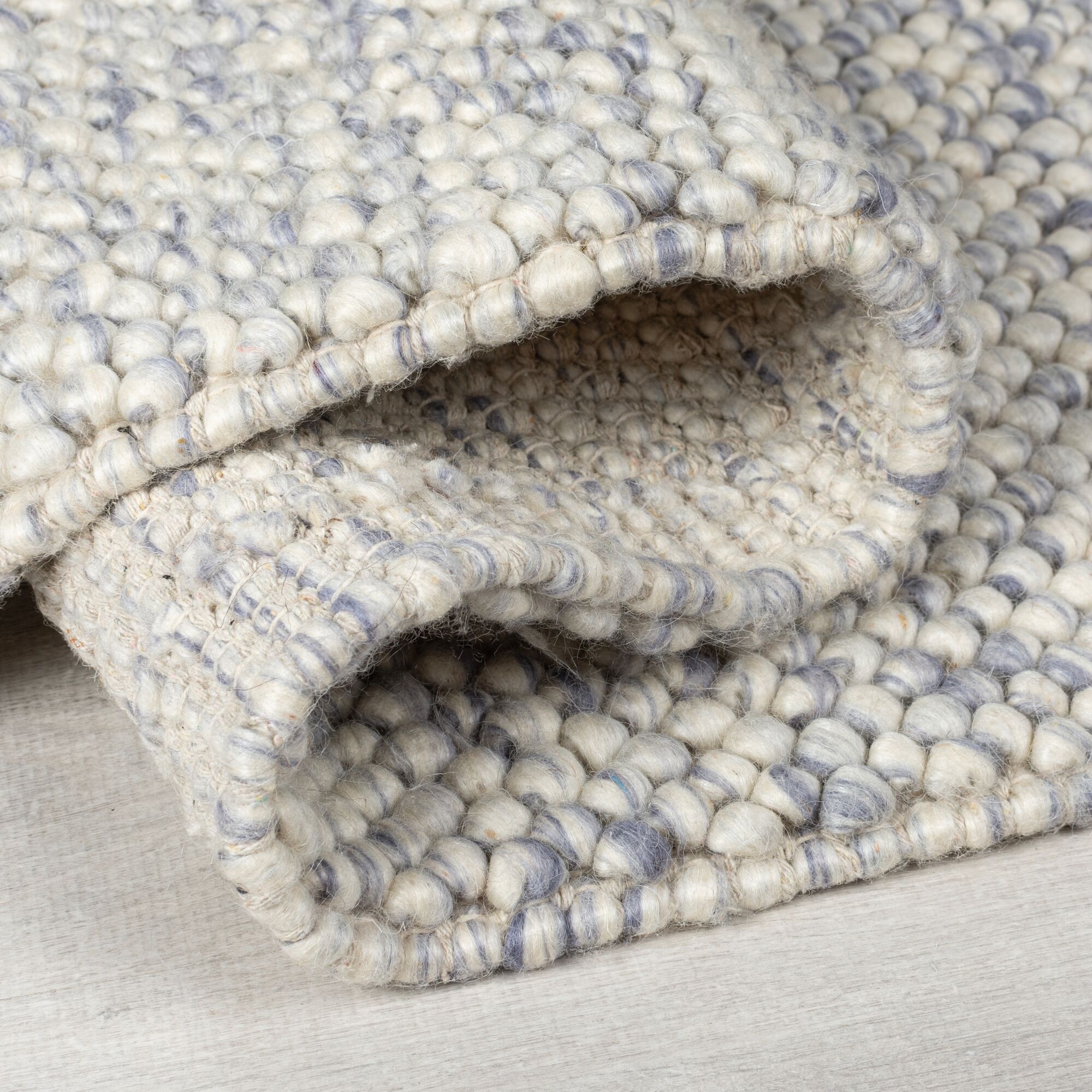 FLAIR RUGS Teppich »Minerals«, rechteckig, 3 mm Höhe, Neutraler Teppich aus mineralischer Wollmischung