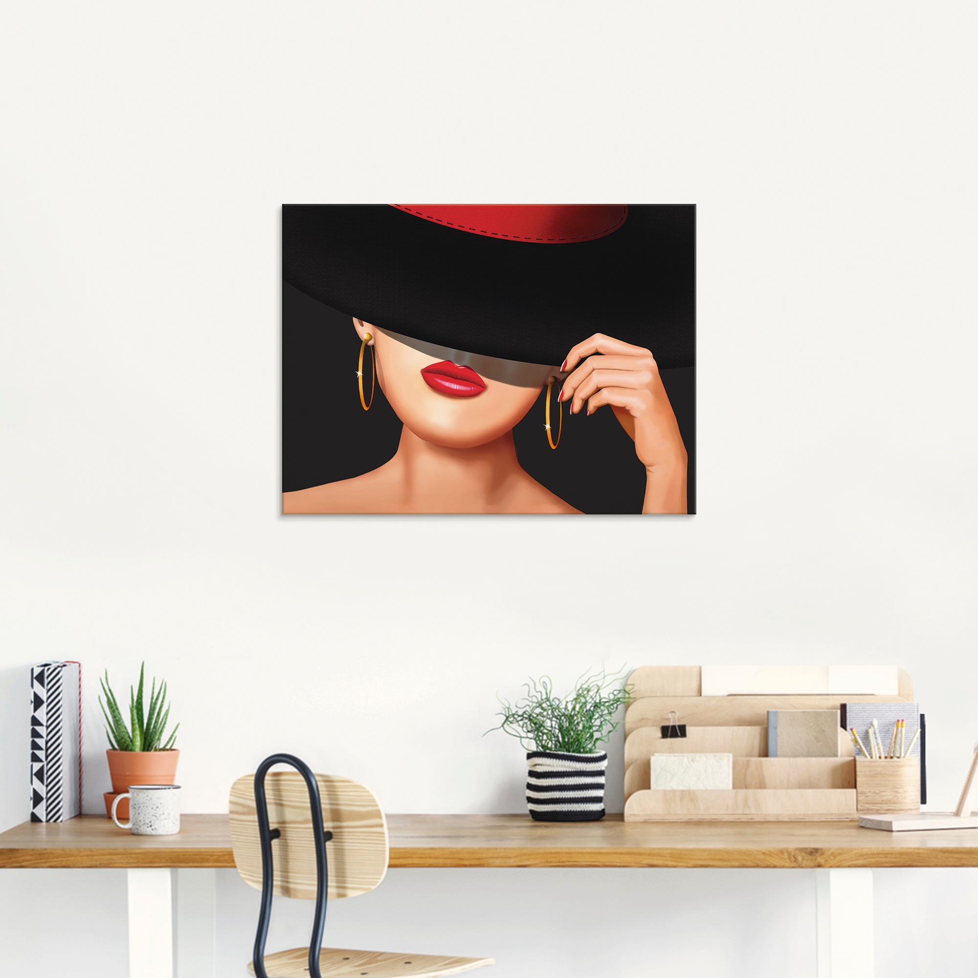 Artland Glasbild »Die Lady von der Rennbahn« Frau 1 Stk. tlg. in verschiede günstig online kaufen