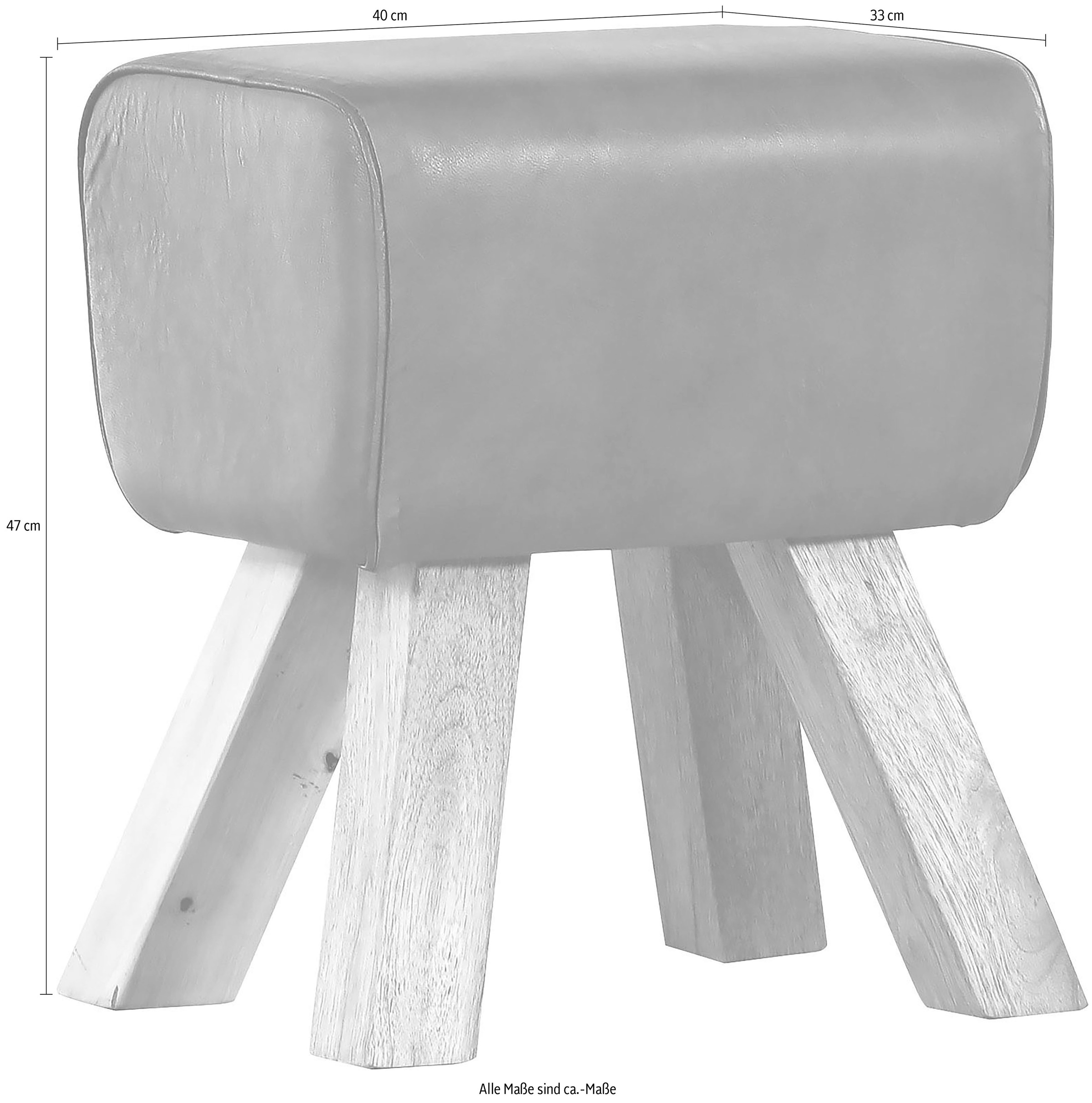 Gutmann Factory Hocker »Pipe«, Turnbock, Lederhocker