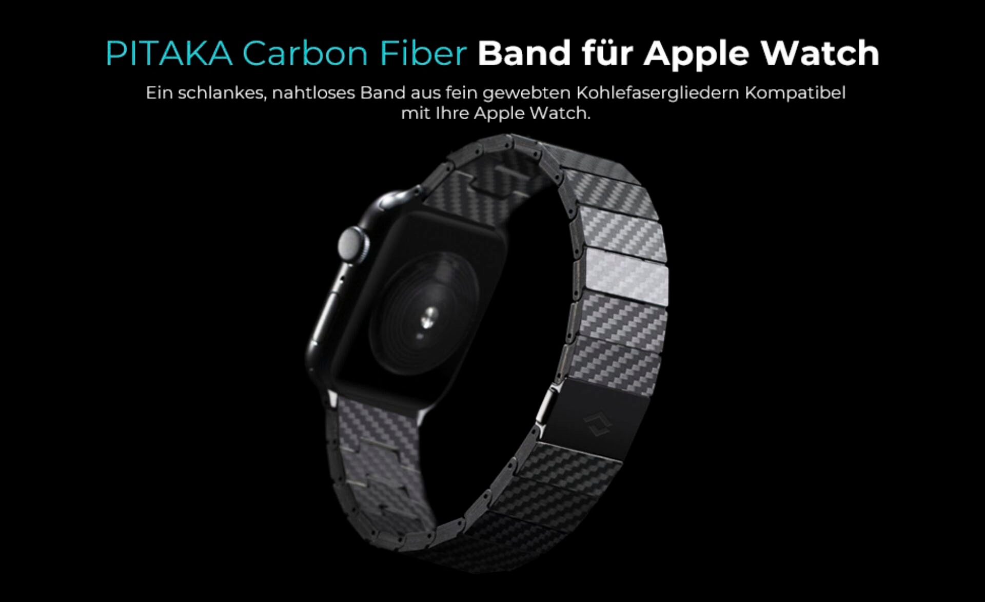 Pitaka Smartwatch-Armband »Carbon Fiber Link Bracelet Modern Band 42-44mm«