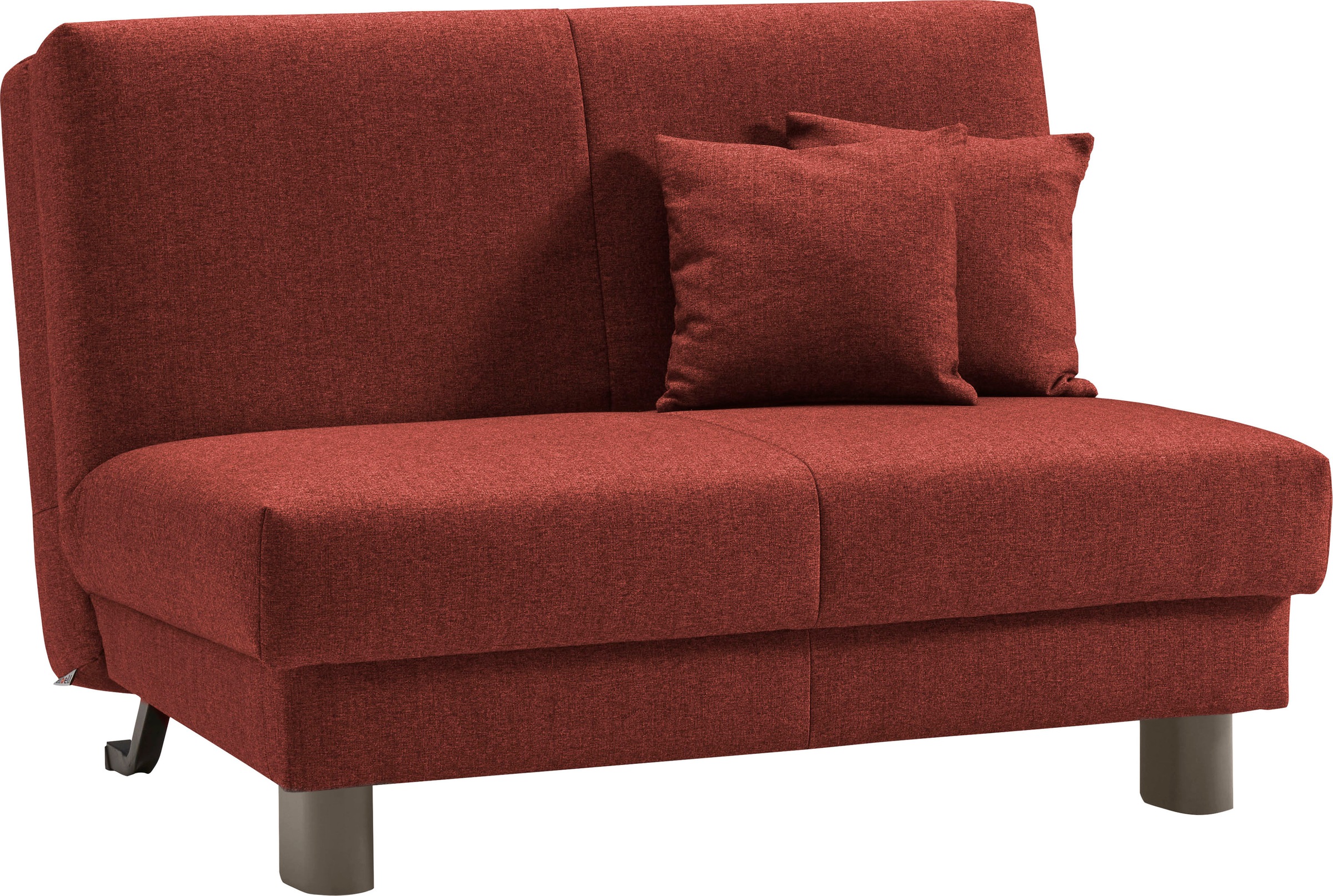 ell + ell Schlafsofa »Enny«, Liegefläche Breite 120 oder 140 cm, Liegehöhe 40 cm, Füße alufarben