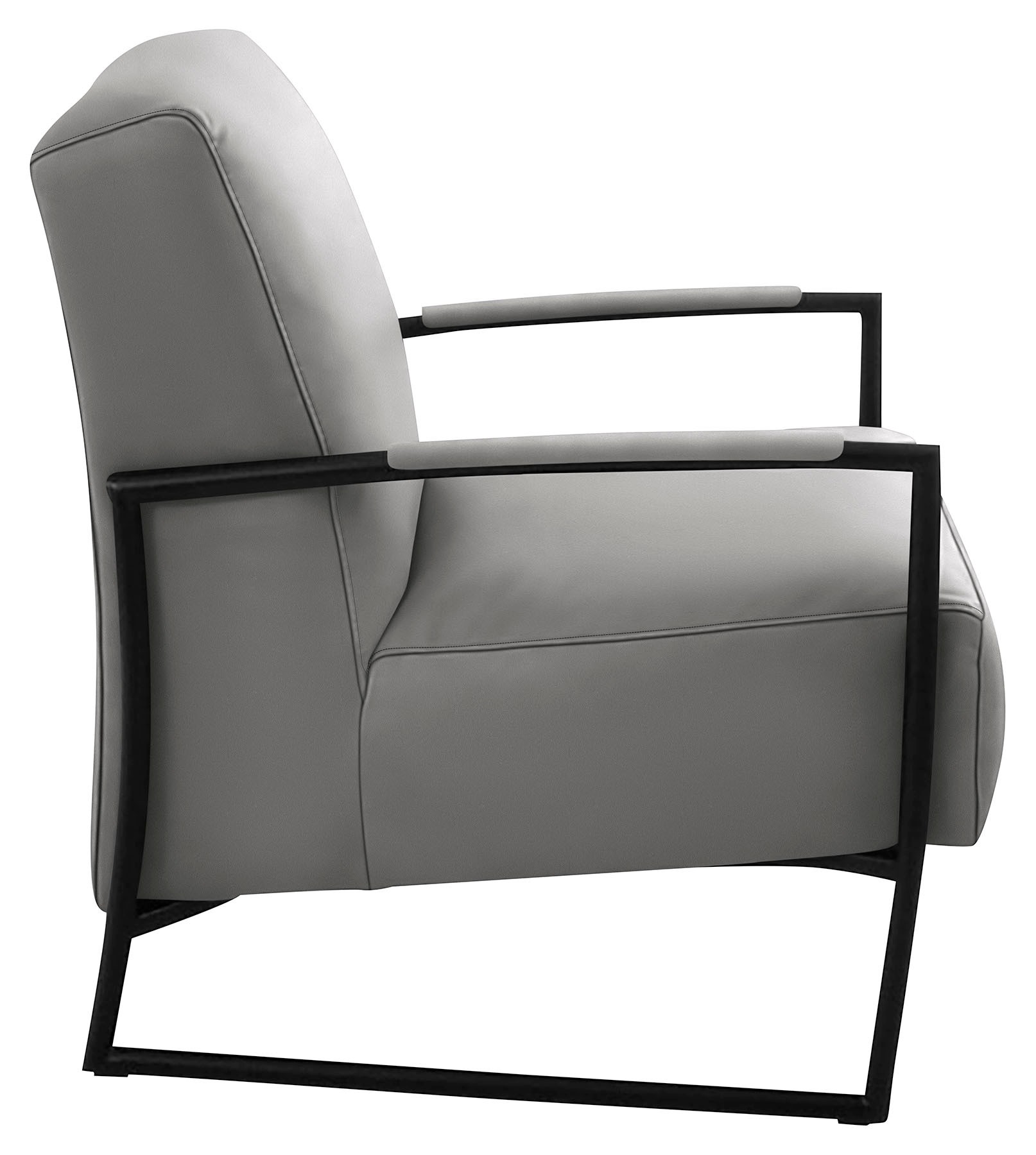 K+W Komfort & Wohnen Cocktailsessel, mit bezogenen Armlehnen, Gestell in Metall schwarz Struktur