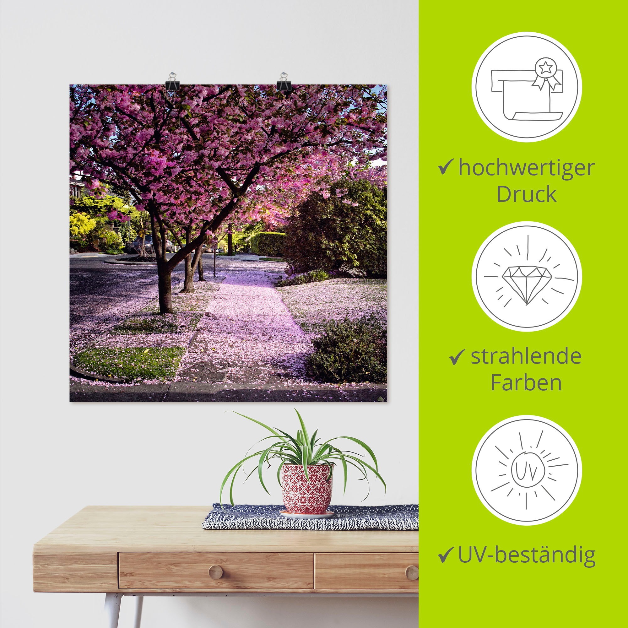 Artland Wandbild »Fallende Blütenblätter« Bäume 1 Stk. tlg. als Leinwandbild, Poster in verschied. Größen