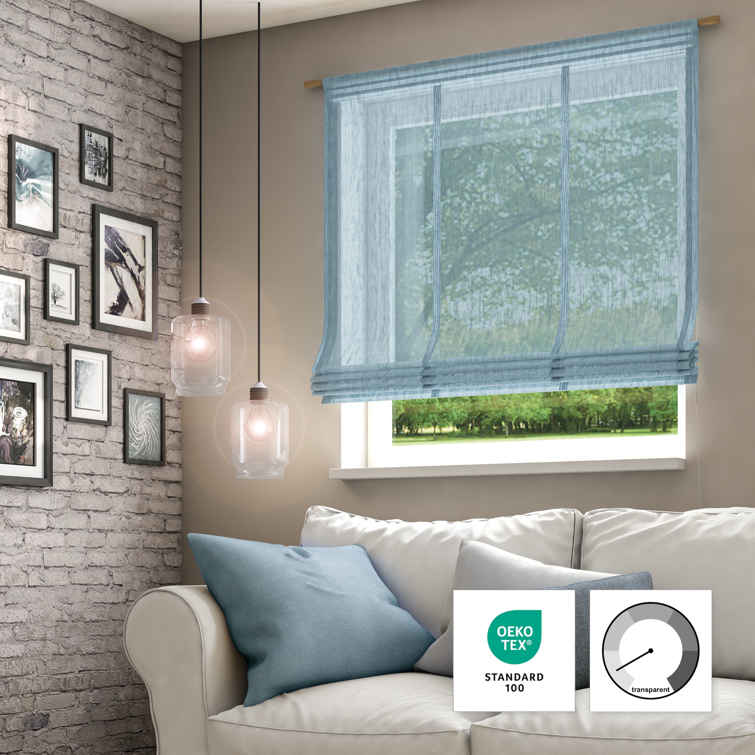 Neutex for you! Raffrollo »Libre-ECO« mit Stangendurchzug freihängend