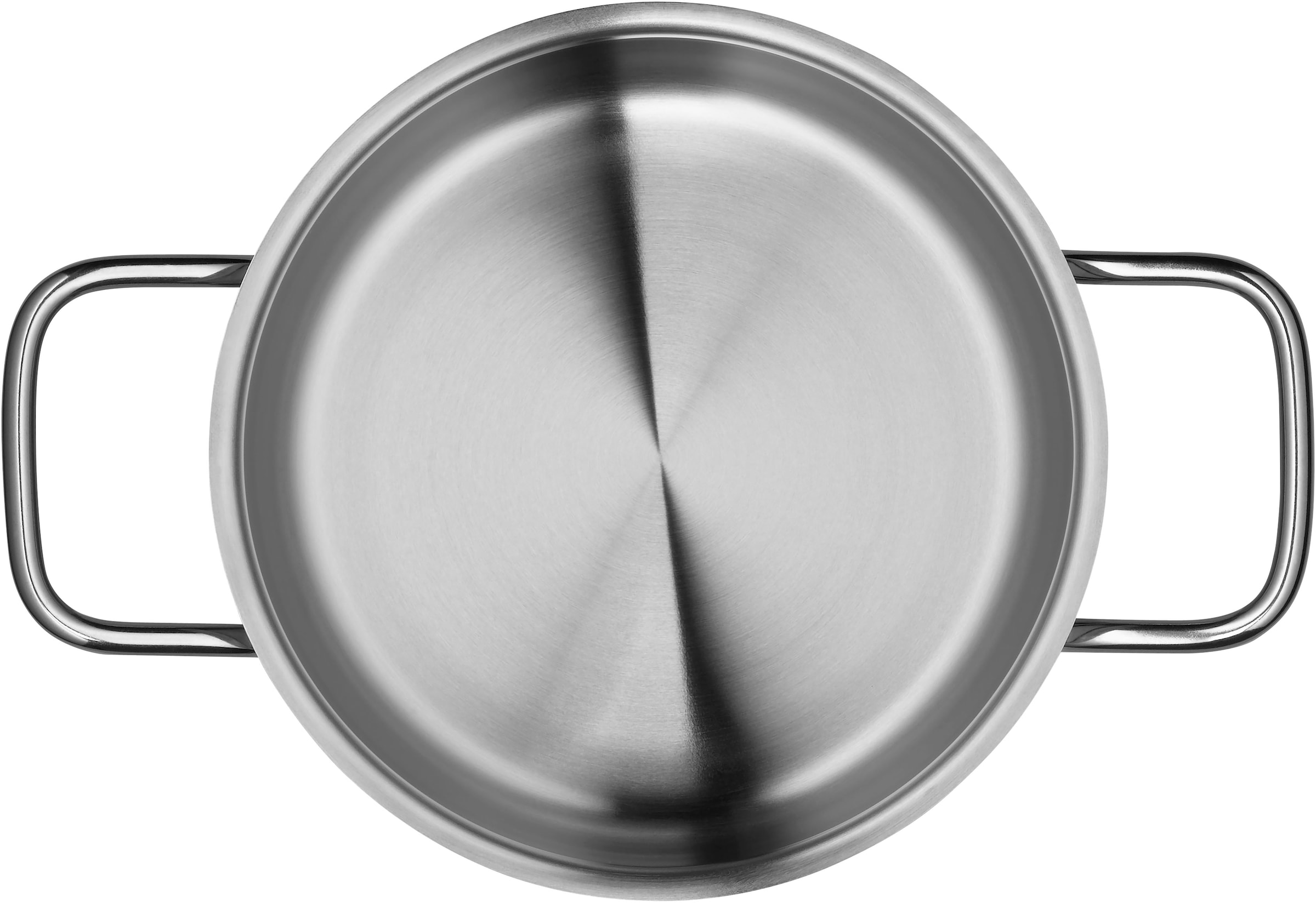 WMF Bratentopf »Diadem Plus«, Cromargan® Edelstahl Rostfrei 18/10, (2 tlg.), breiter Schüttrand, außergewöhnliches Design, spülmaschinengeeignet