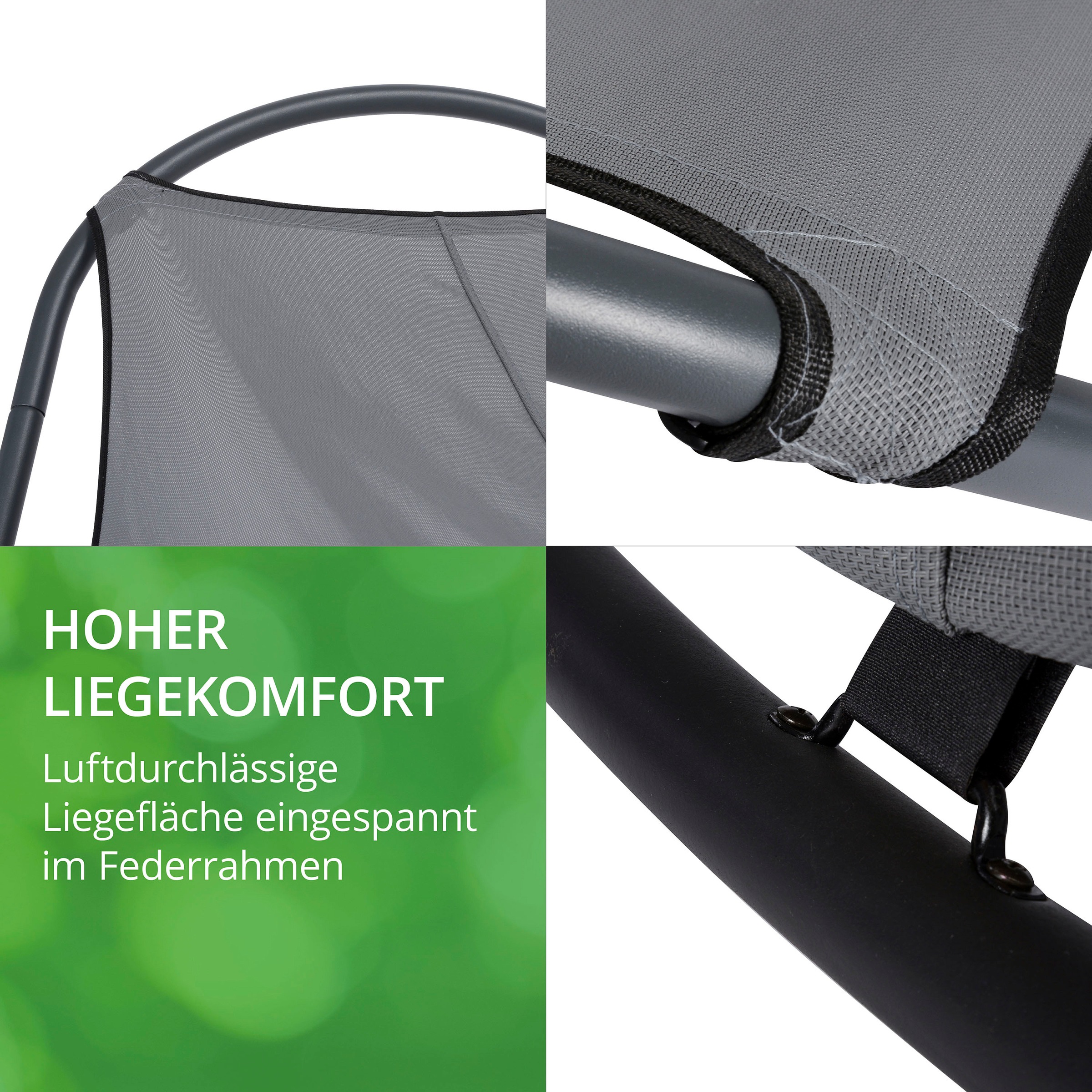 Leco Gartenliege »Eni«, Textilene-Bespannung im Federrahmen