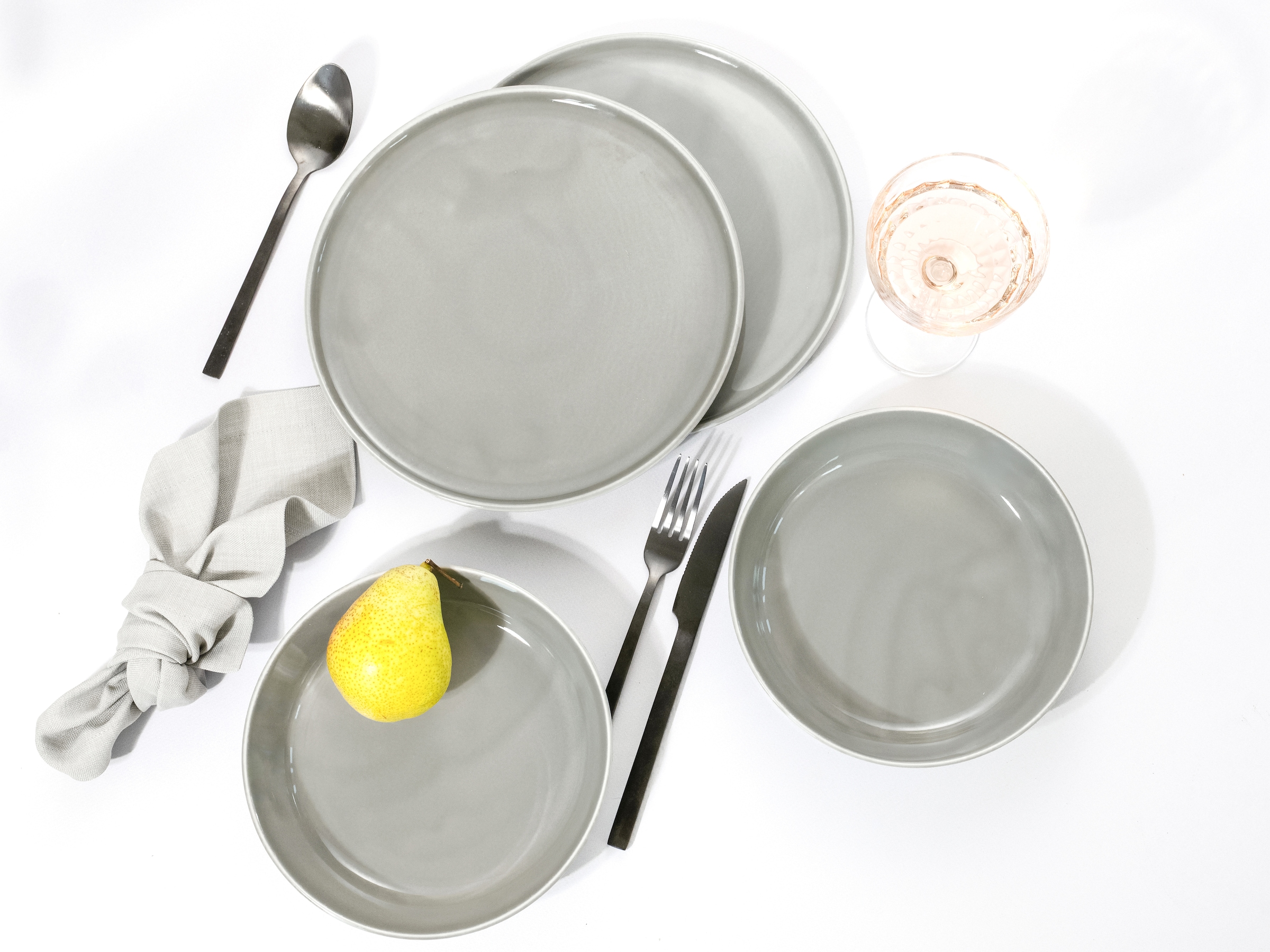 CreaTable Tafelservice »Teller Set, Geschirr-Set Chef Collection«, (Set, 12 tlg., Teller Set für 6 Personen), Suppenteller, Speiseteller, nordisches Design, 12 Teile für 6 Personen