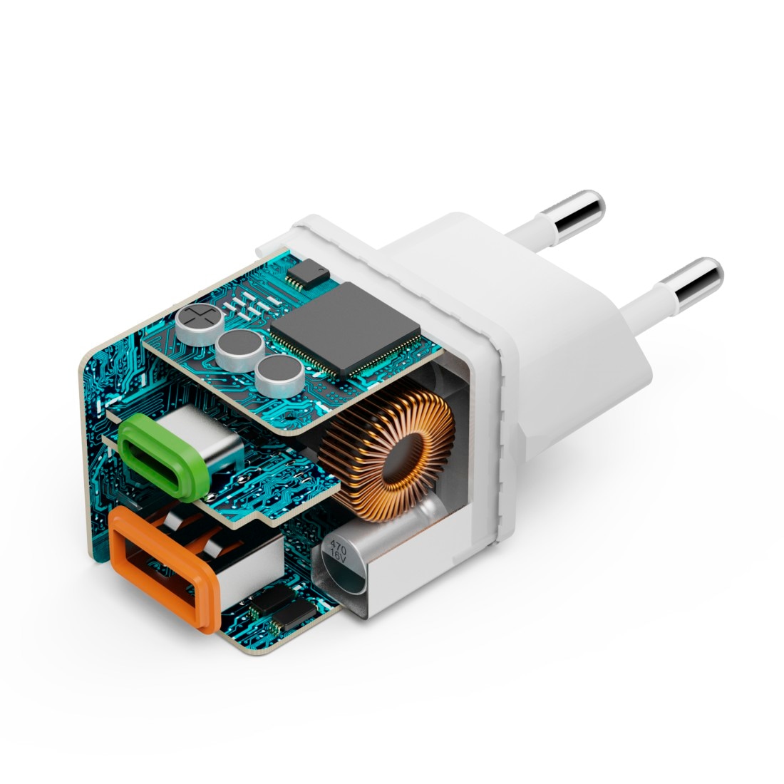 Hama Schnelllade-Gerät »Schnelladegerät, 1x USBC, 1x USB-A, 30W, PD, Qualcomm® Quick Charge™«