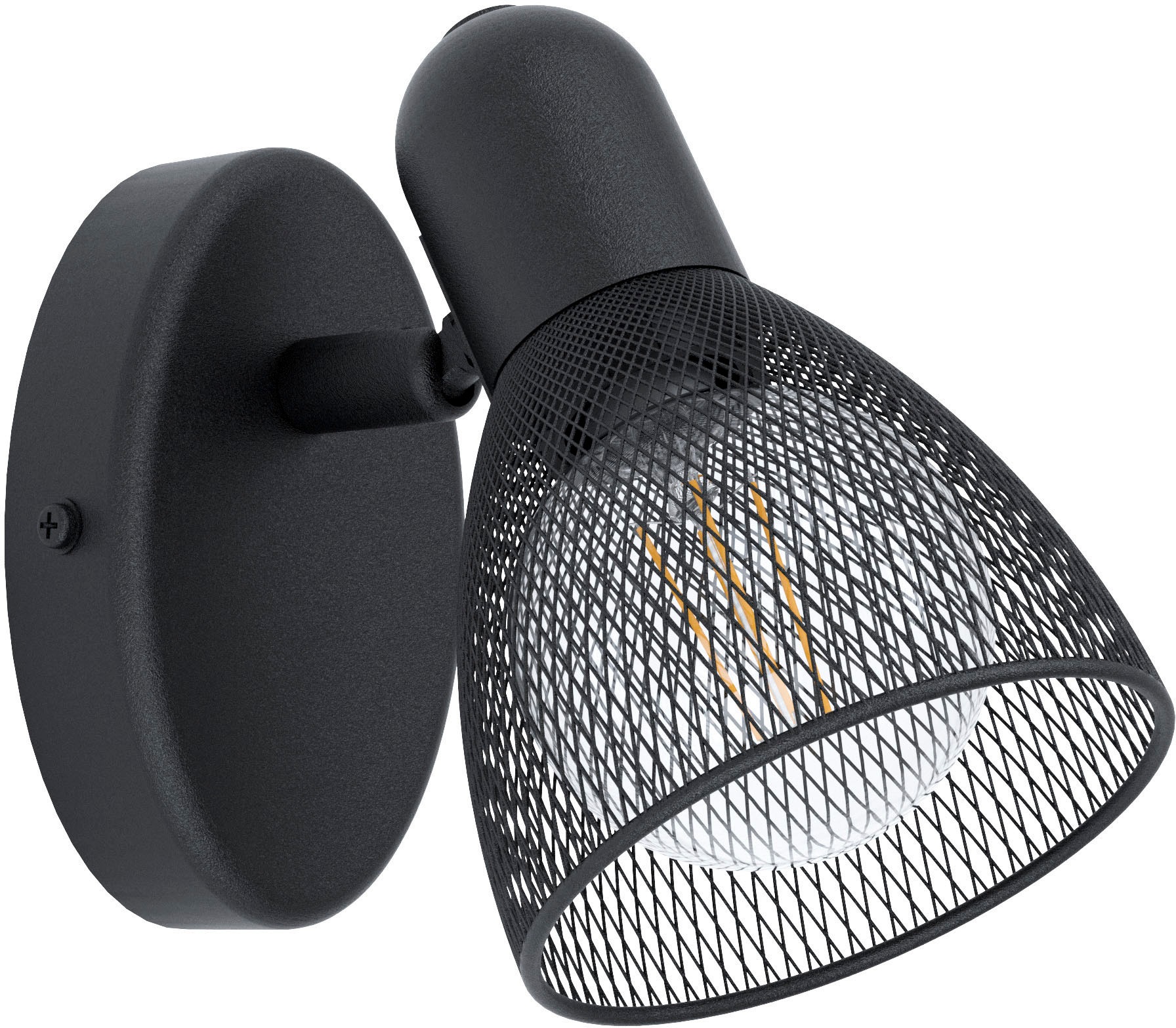 EGLO Deckenspot »CAROVIGNO Wandstrahler, Stahl, E14, IP20, Schlafzimmerlamp günstig online kaufen