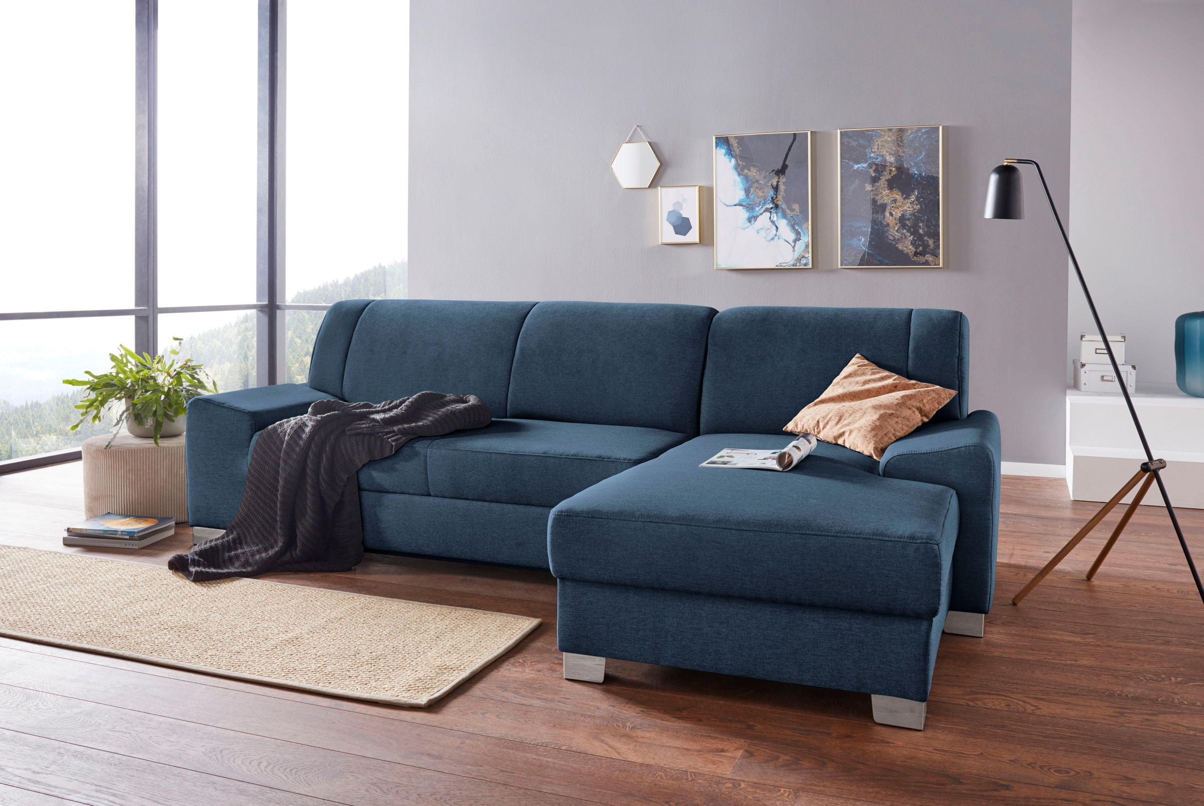 DOMO collection Ecksofa »Anzio L-Form, whlw. Bettfunktion, Federkern, hochw günstig online kaufen