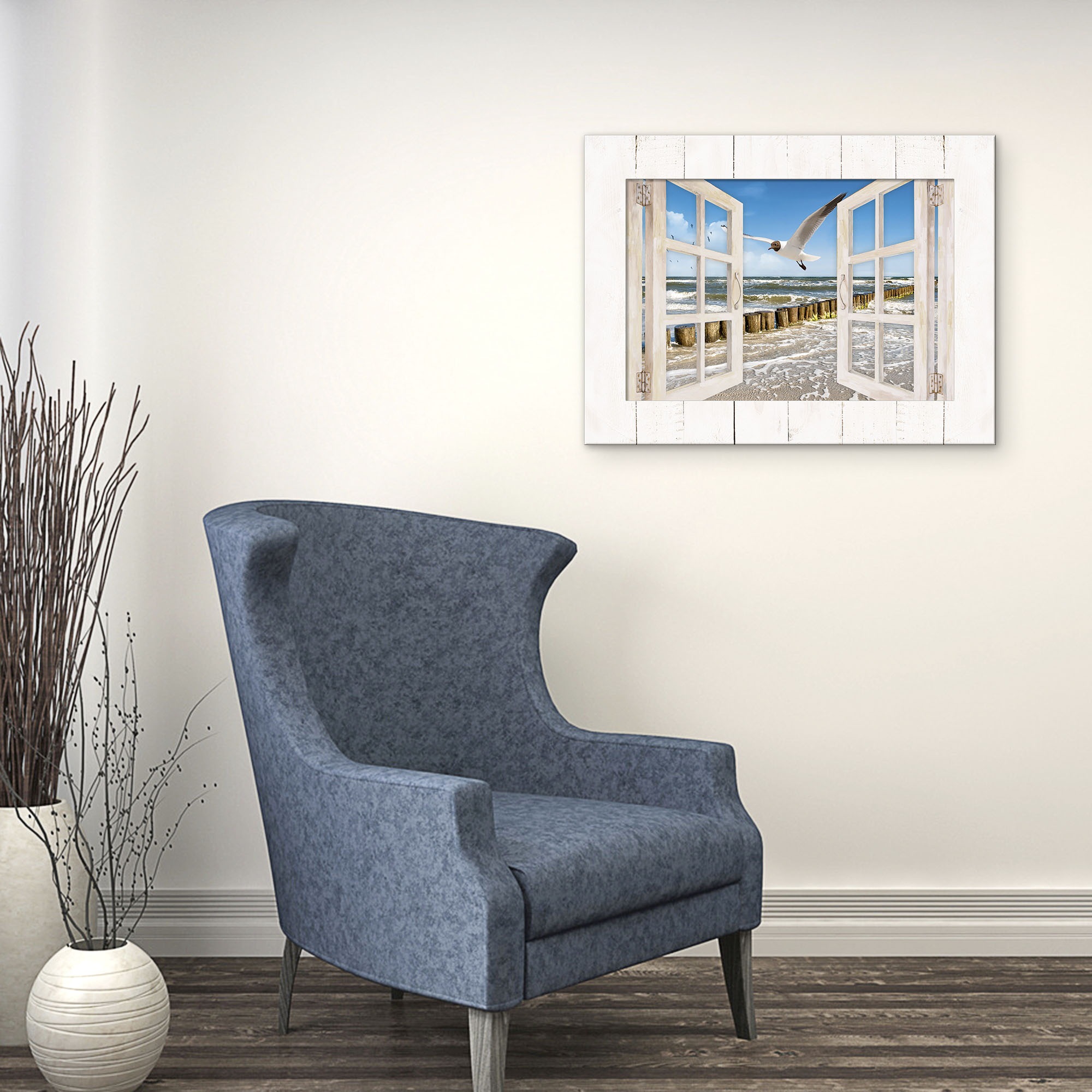 Artland Wandbild »Fensterblick - Ostsee«, Gewässer, (1 St.)