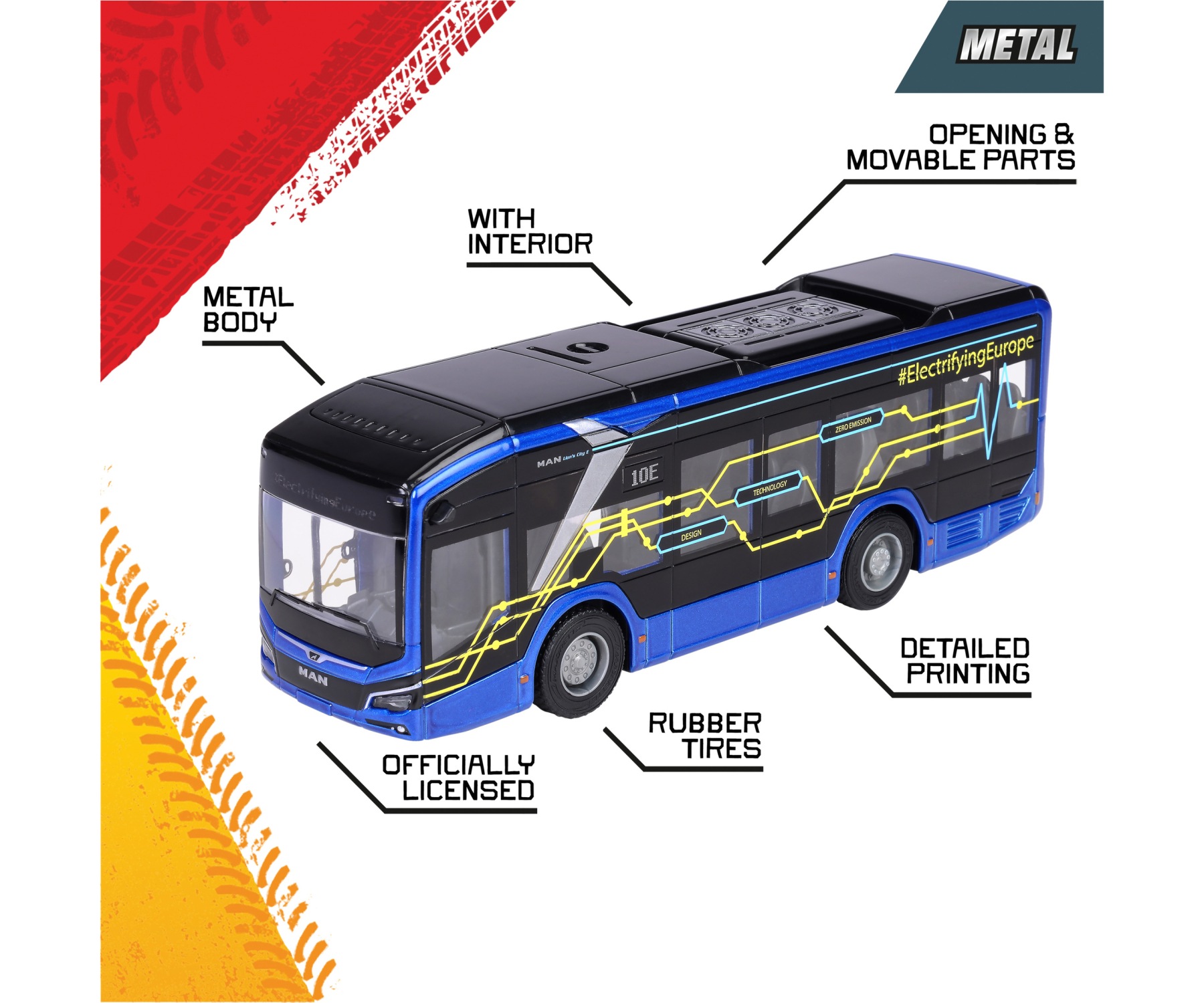 majORETTE Spielzeug-Bus »MAN Lion's City 10 E«