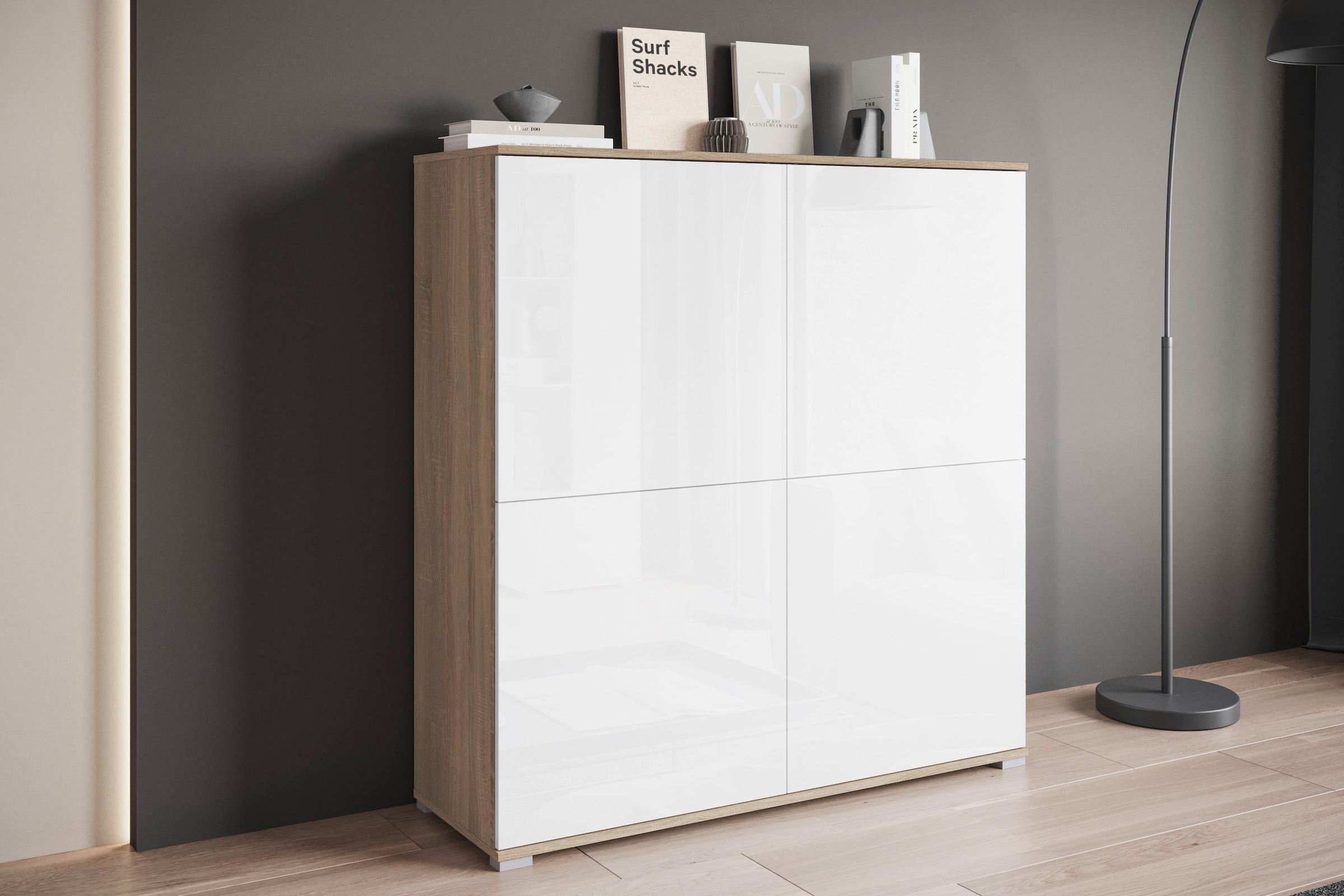 INOSIGN PC-Schrank »Kenia, Sekretär, Home Office« 1 Stk. tlg. Mit Push-to-open, Tastaturauszug und praktischem Stauraum