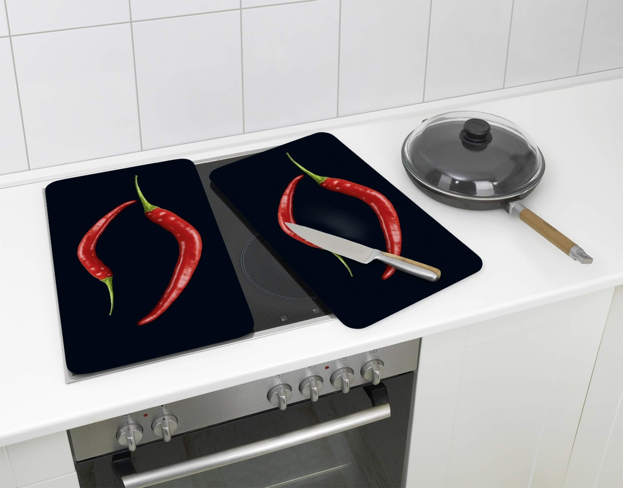 WENKO Herd-Abdeckplatte »Universal Modell Peperoni Duo«, (Set, 2 tlg.), Her günstig online kaufen