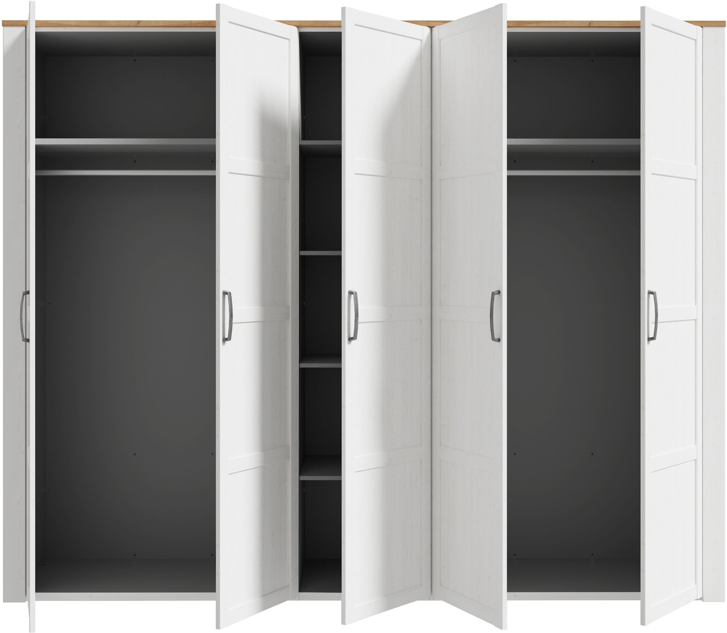 FORTE Kleiderschrank »Bohol« Höhe 214 cm, 5türig , SoftClose
