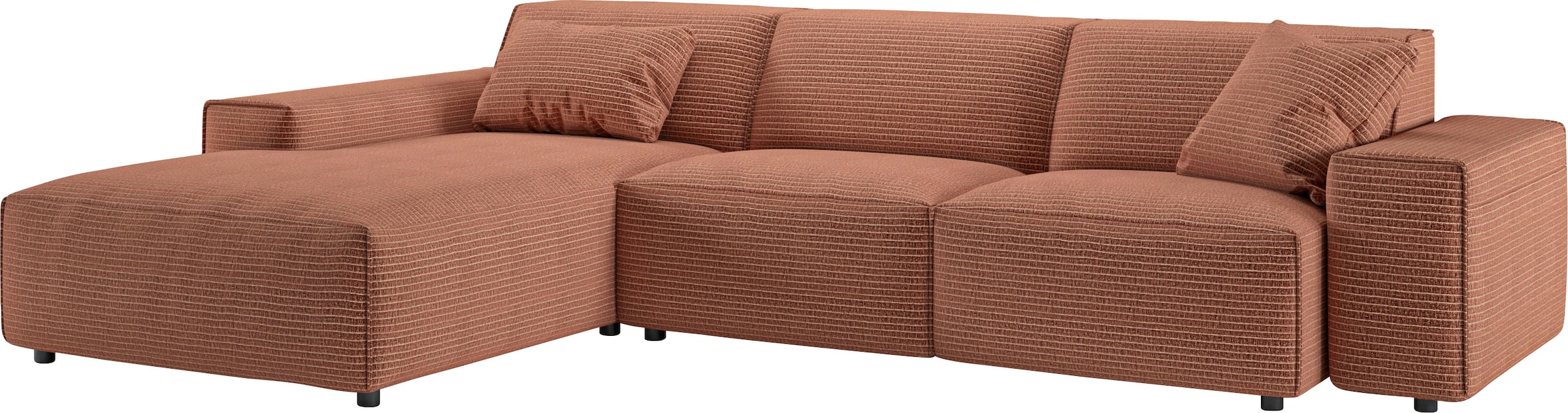 andas Ecksofa »Glimminge auch in Breitcord, Feincord, Bouclé + Easy care-Bezug«, L-Form, Breite 294, Zierkissen