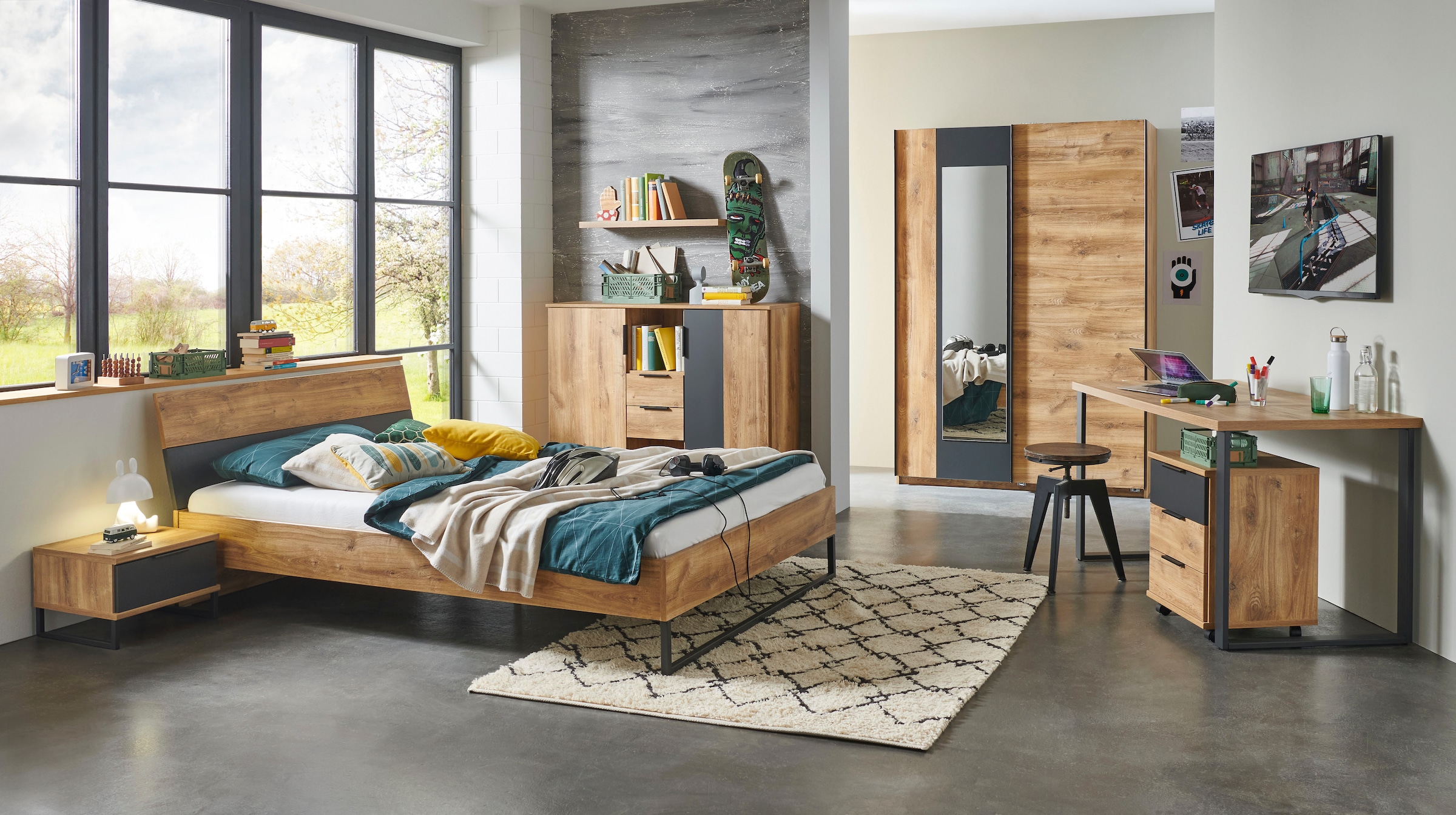 Wimex Nachtkommode »Texel mit Schublade, passend zum Bett Texel« Schubkastenschienen aus Metall