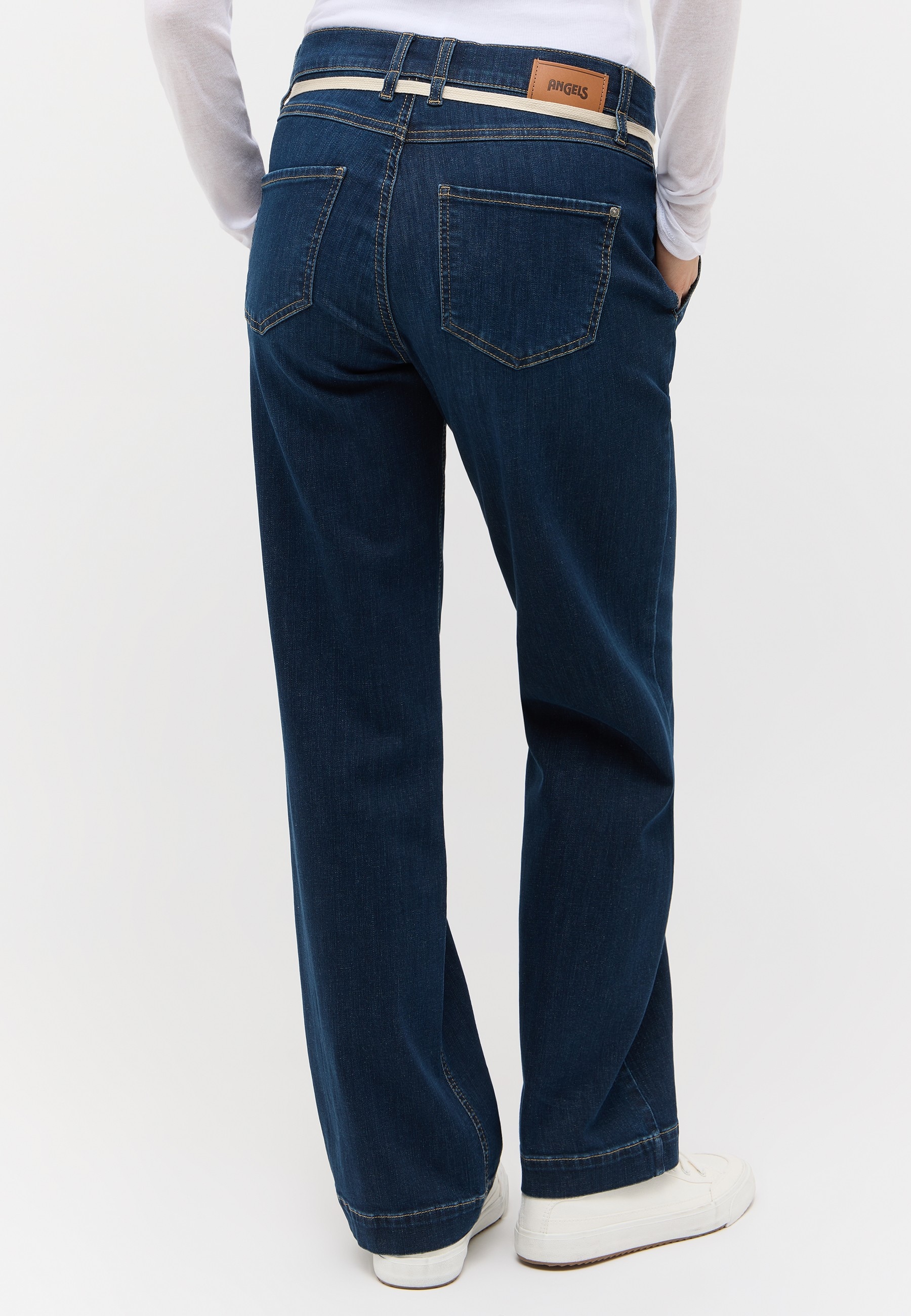 ANGELS 5-Pocket-Jeans »L. RETRO« Wide Leg, mit Stretch und Bindeband