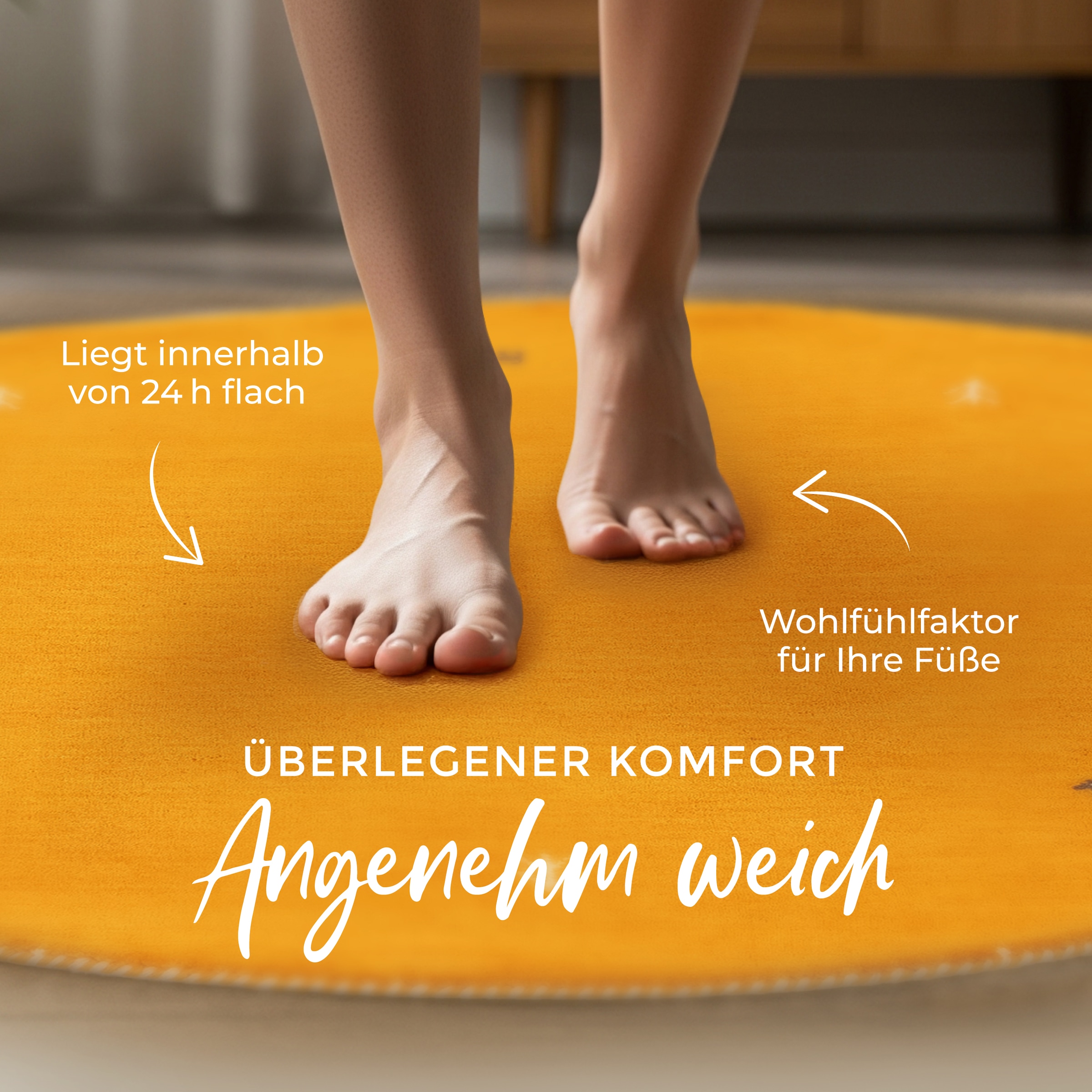 carpetfine Wollteppich »Gabbeh Uni« rund 15 mm Höhe reine Wolle handgewebt, Gabbeh Tiermotiv warmes Raumklima viele Größen