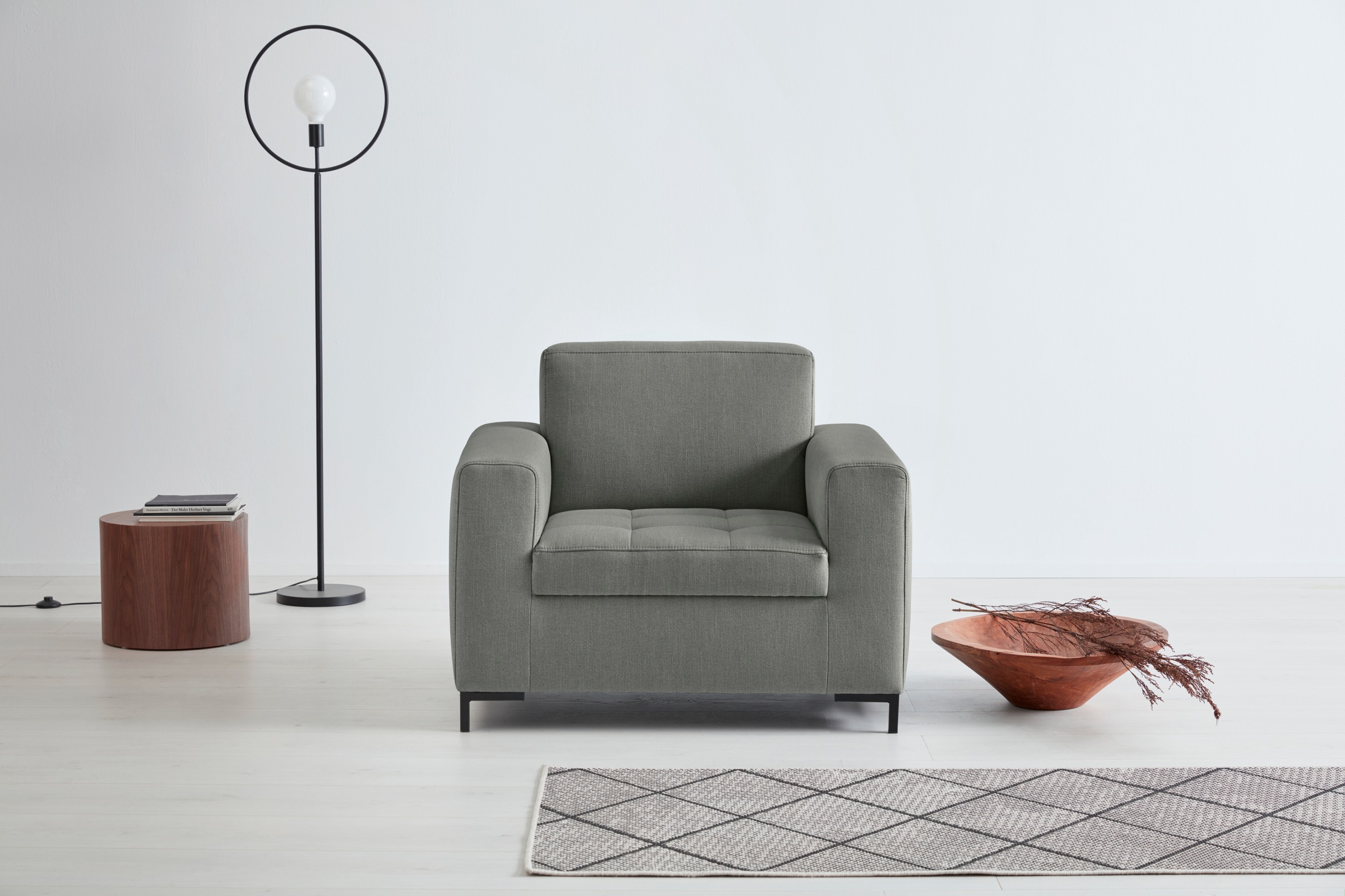 OTTO products Sessel »Grazzo Loungesessel, moderne Sitzheftung, bequemer Ei günstig online kaufen