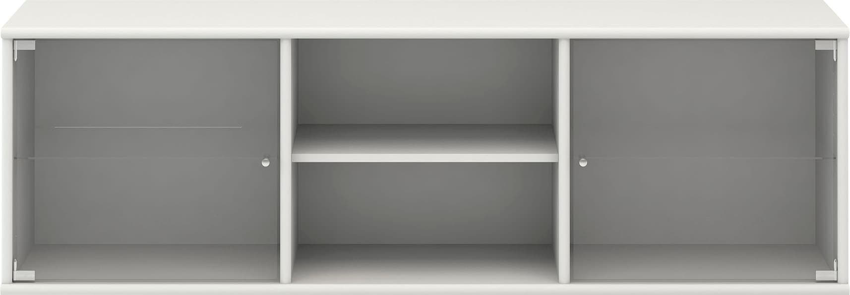 Hammel Furniture Lowboard »Mistral, Hochwertig Schrank, hängend/stehend montierbar«, mit zwei Glastüren, B: 133 cm, anpassungsbar Designmöbel