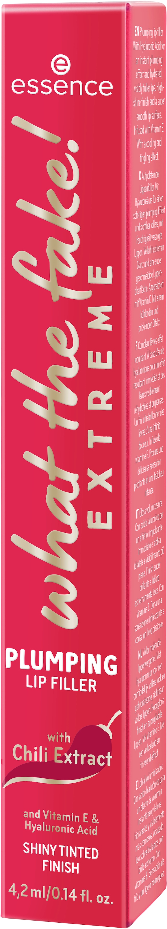 Essence Lip-Booster »what the fake! EXTREME PLUMPING LIP FILLER«, (Set, 3 tlg.), mit Hyaluronsäure und Vitamin E