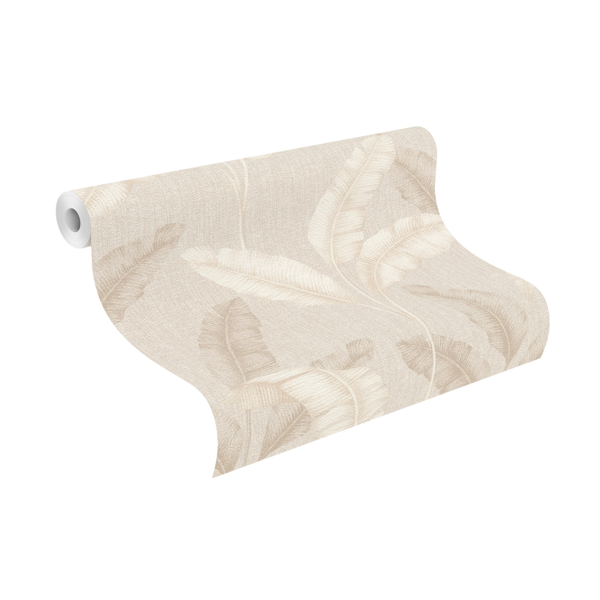 Rasch Papiertapete »Tapete mit Palmenblättern in Beige« tropisch glatt Palm günstig online kaufen
