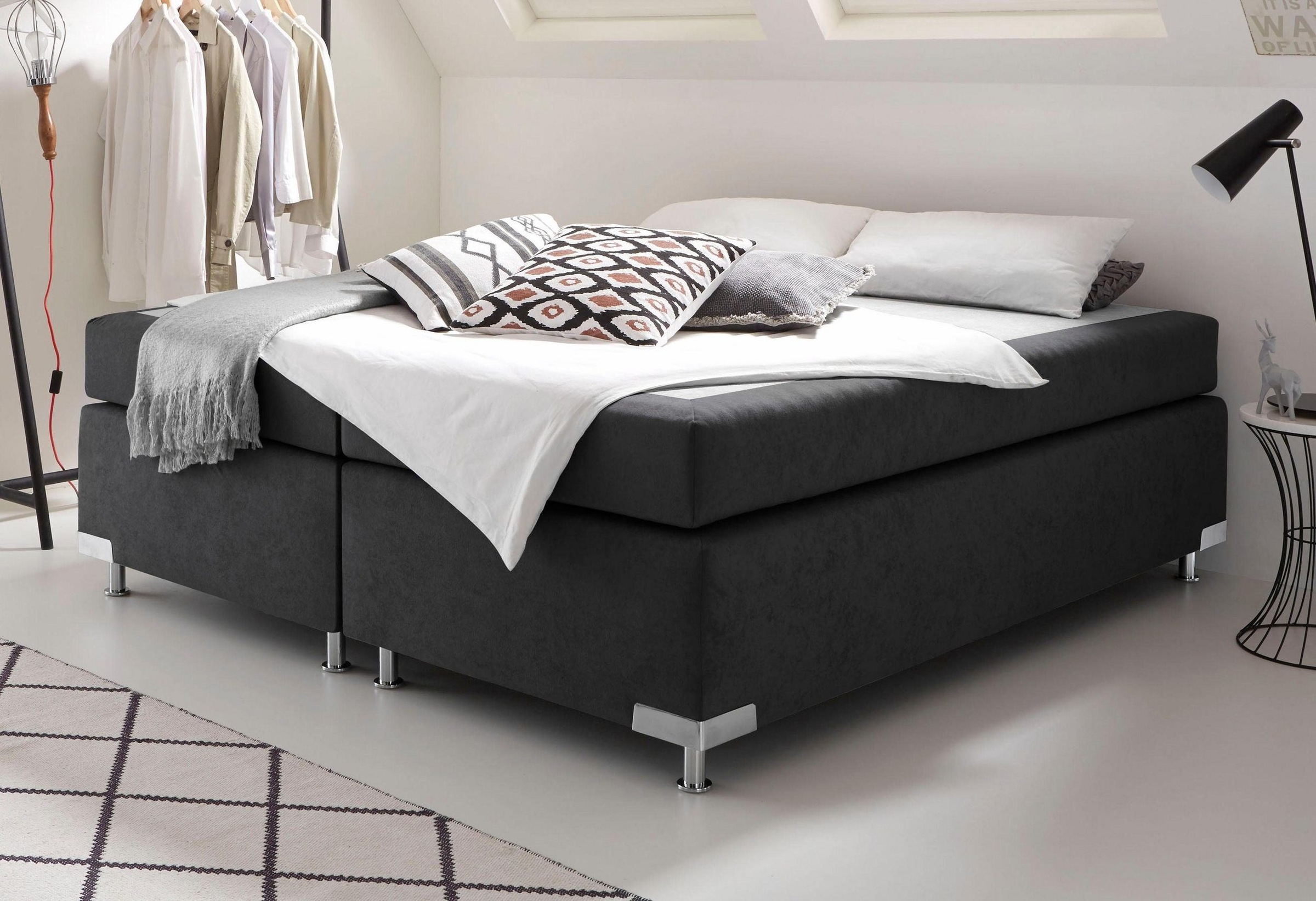 Westfalia Schlafkomfort Boxspringbett »Holland« ohne Kopfteil, frei im Raum günstig online kaufen