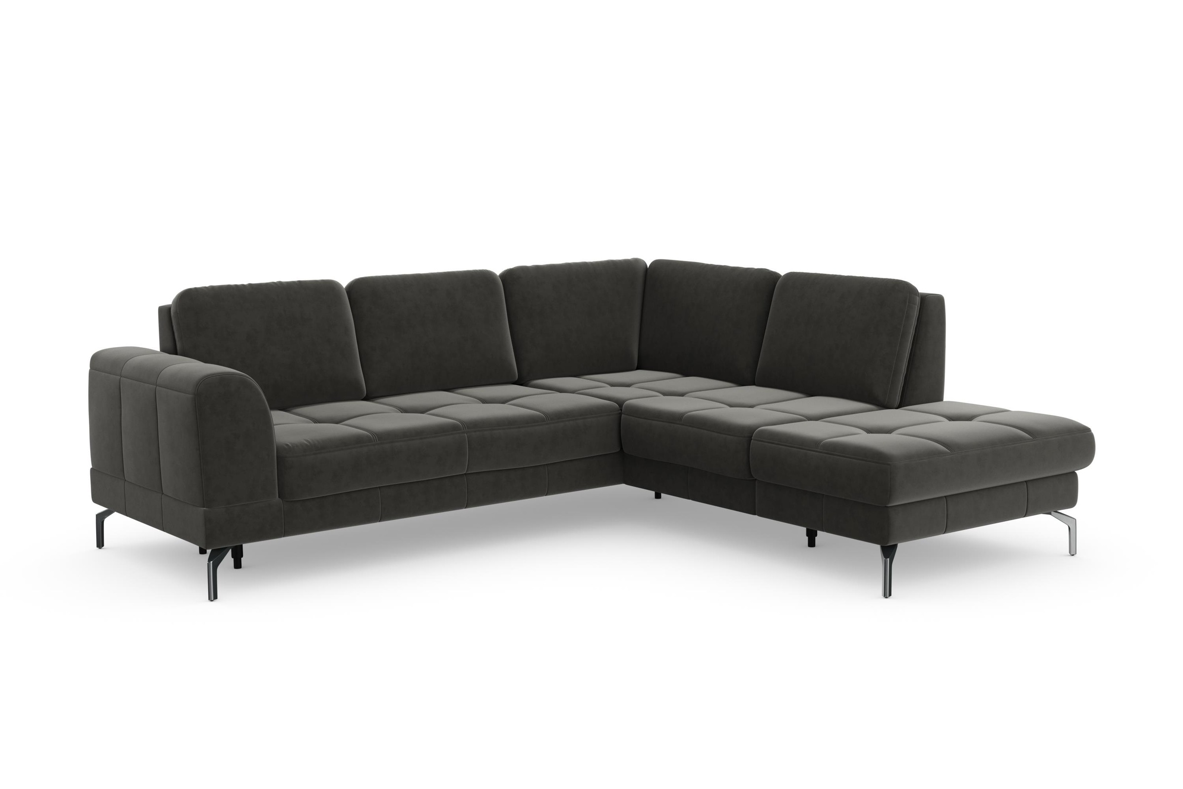 sit&more Ecksofa »Bendigo L-Form«, inklusive Sitztiefenverstellung, Bodenfreiheit 15 cm, in 2 Fußfarben