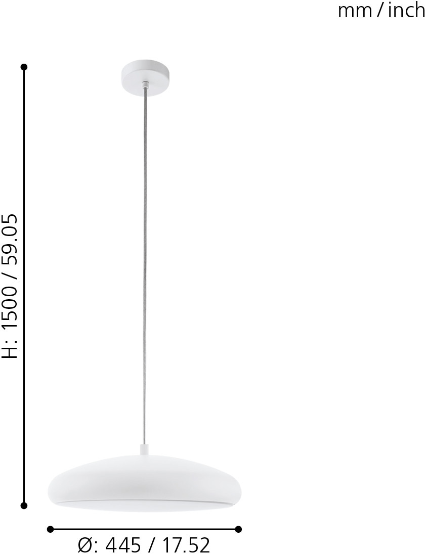 EGLO Pendelleuchte »RIODEVA-C«, 1 flammig, Leuchtmittel LED-Board | LED fest integriert, Hängeleuchte, EGLO CONNECT, Steuerung über APP + Fernbedienung