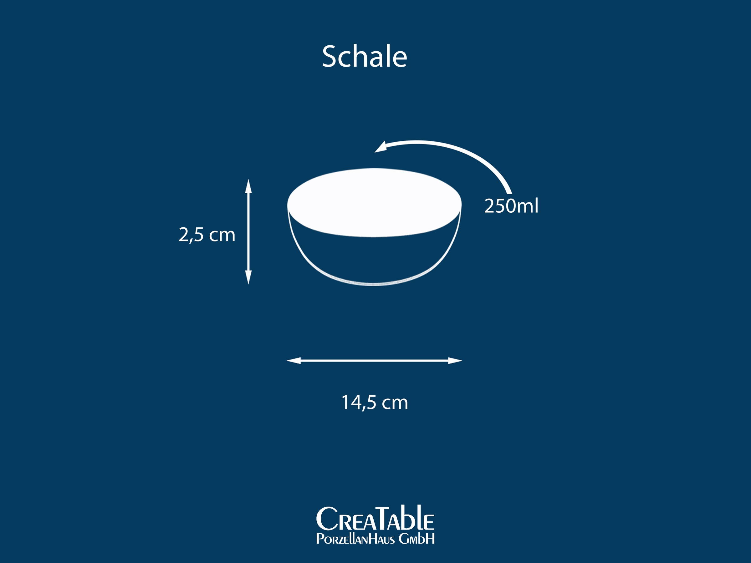 CreaTable Schale »Yuki« 4 Stk. aus Steinzeug Beilagenschale, reaktiver Digitaldruck