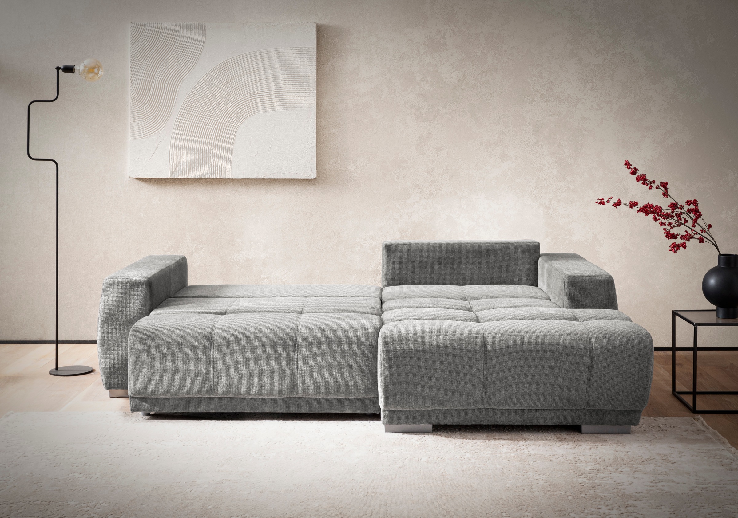 INOSIGN Ecksofa »Bolero L-Form«, wahlweise mit Bettfunktion & Bettkasten